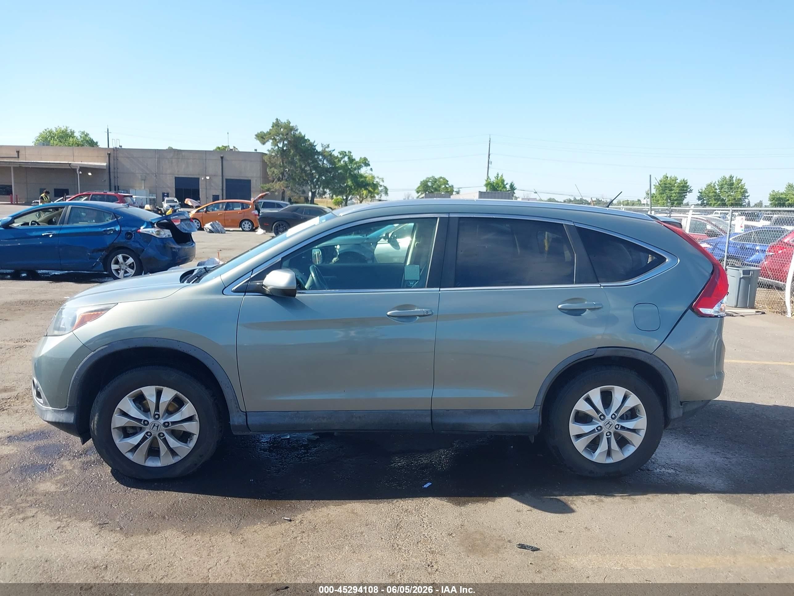 2012 Honda Cr-v Ex-l Turquoise vin: JHLRM4H78CC001262