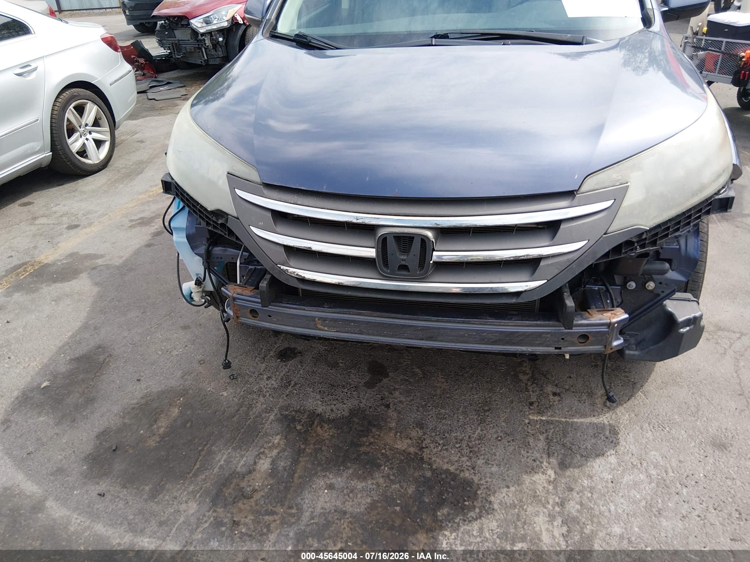 2012 Honda Cr-v Ex-l Blue vin: JHLRM4H79CC003960