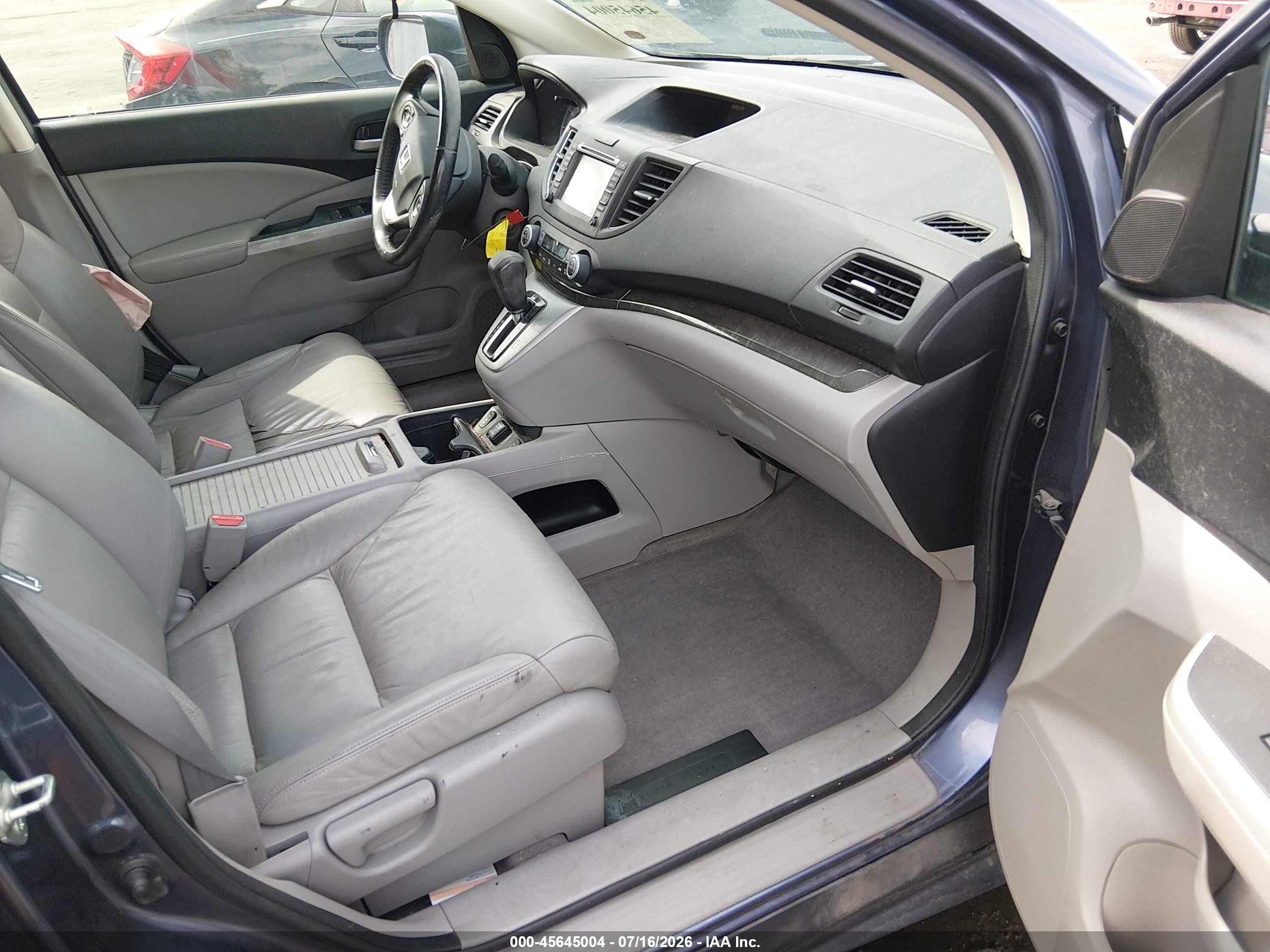 2012 Honda Cr-v Ex-l Blue vin: JHLRM4H79CC003960