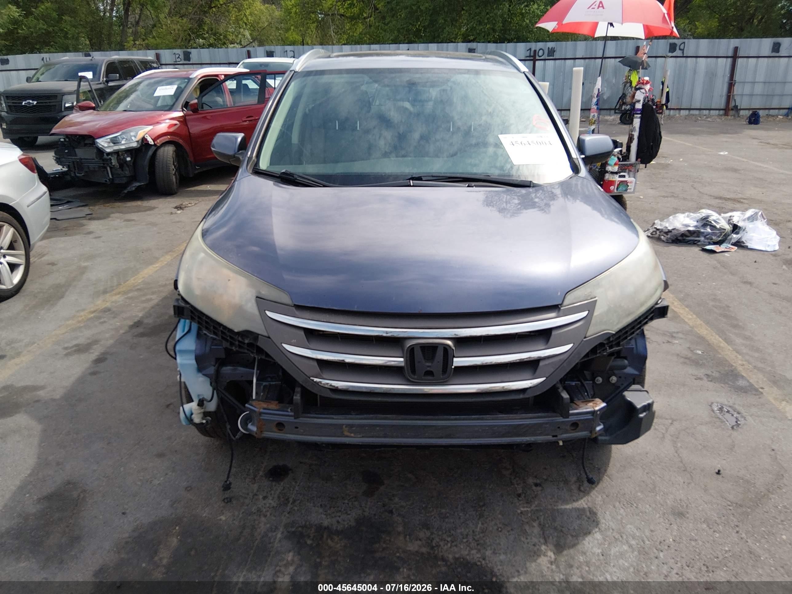 2012 Honda Cr-v Ex-l Blue vin: JHLRM4H79CC003960