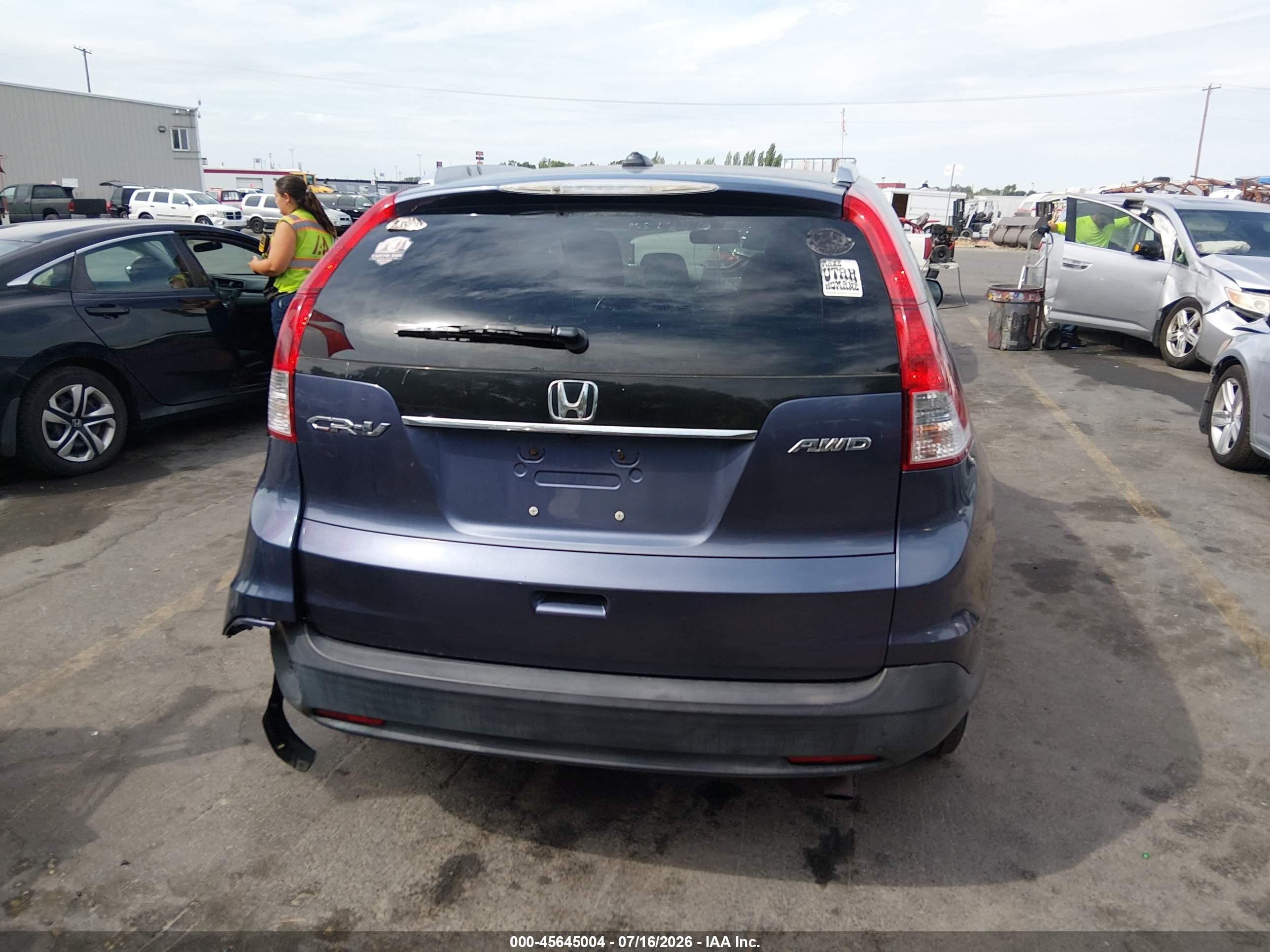 2012 Honda Cr-v Ex-l Blue vin: JHLRM4H79CC003960