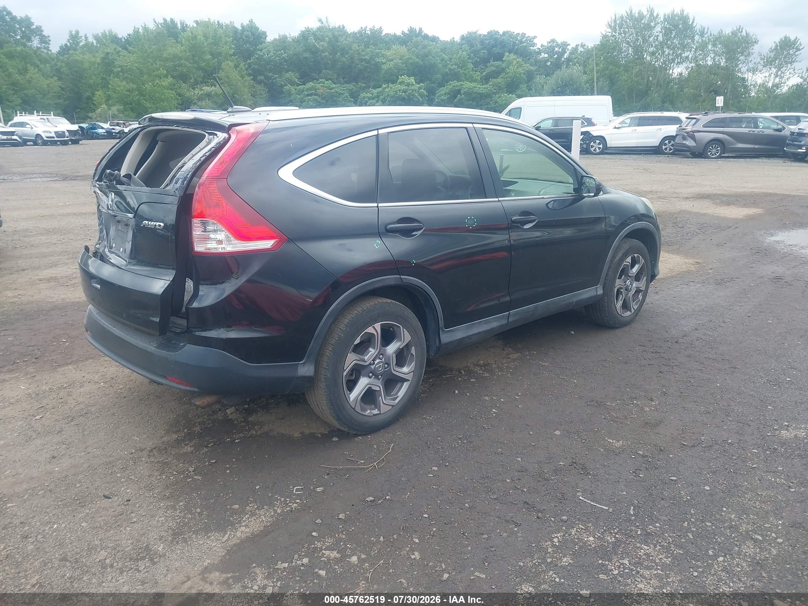 2012 Honda Cr-v Ex-l Black vin: JHLRM4H79CC008916