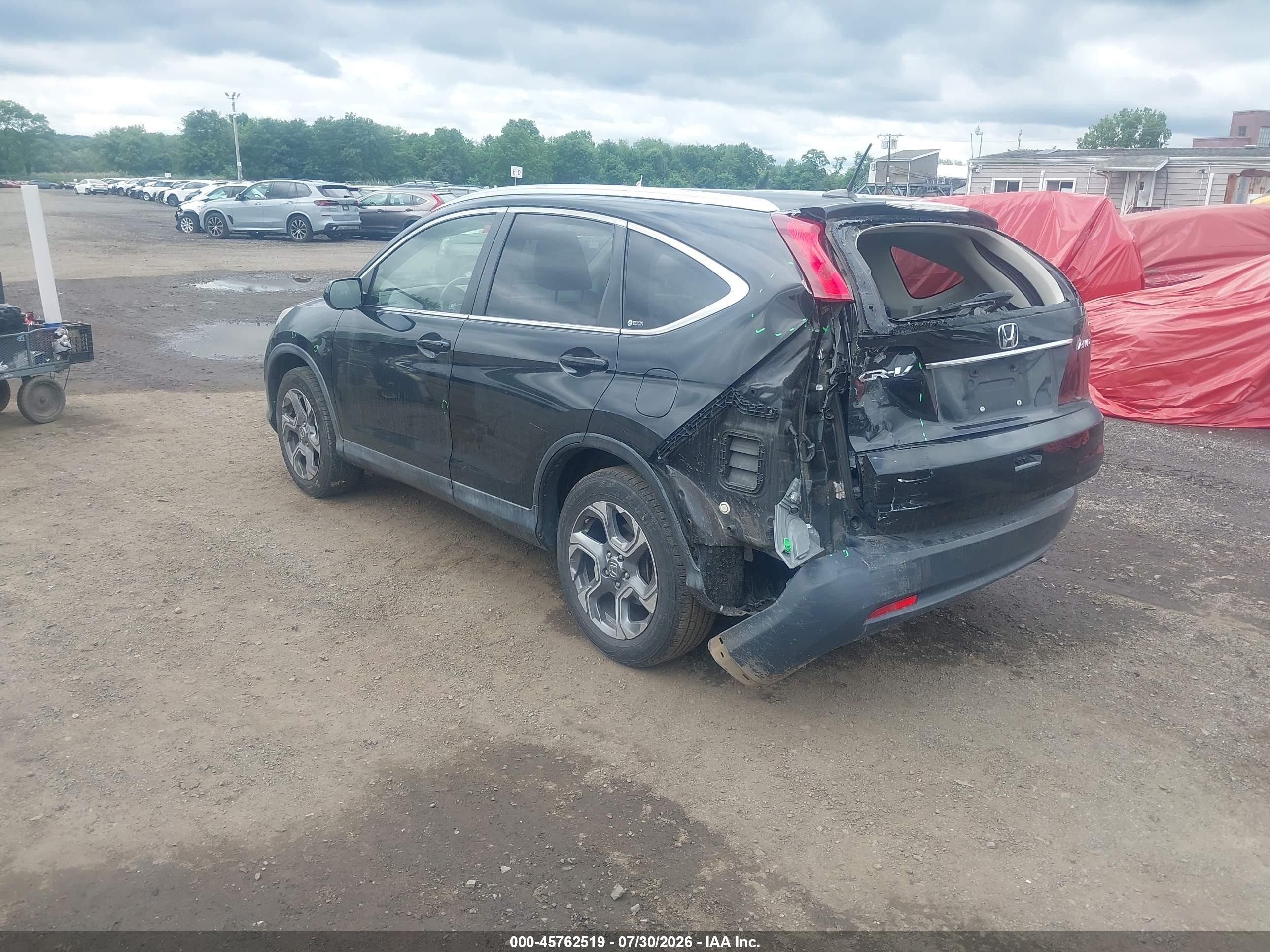 2012 Honda Cr-v Ex-l Black vin: JHLRM4H79CC008916