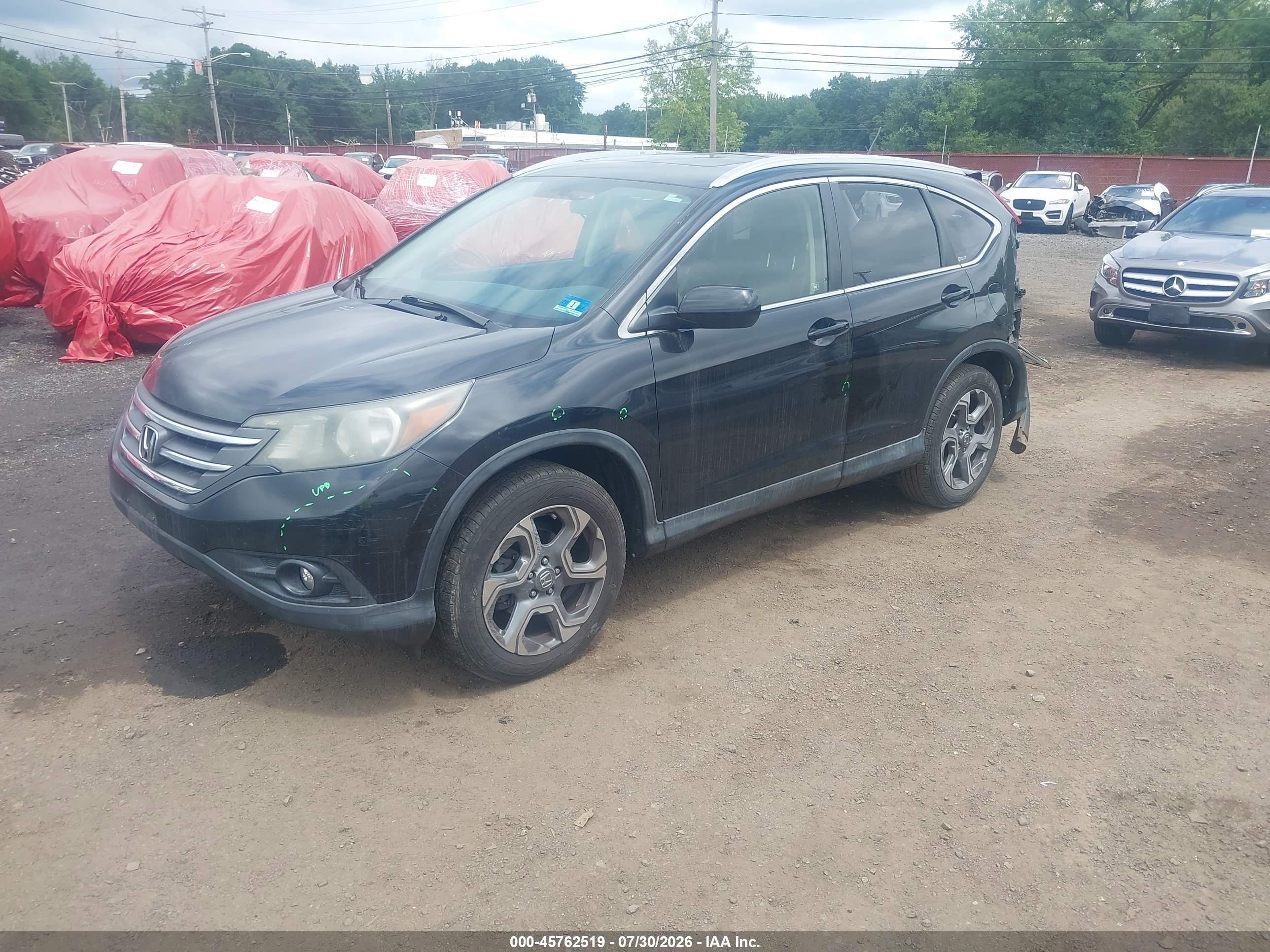 2012 Honda Cr-v Ex-l Black vin: JHLRM4H79CC008916