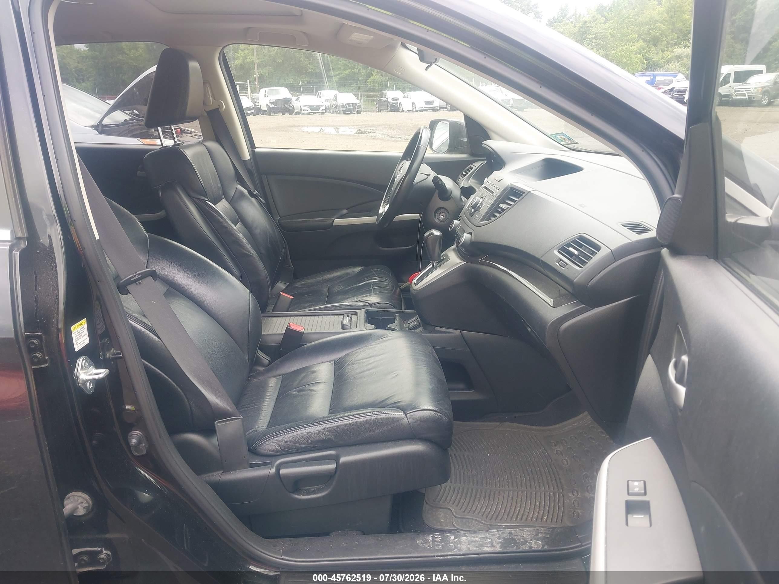 2012 Honda Cr-v Ex-l Black vin: JHLRM4H79CC008916
