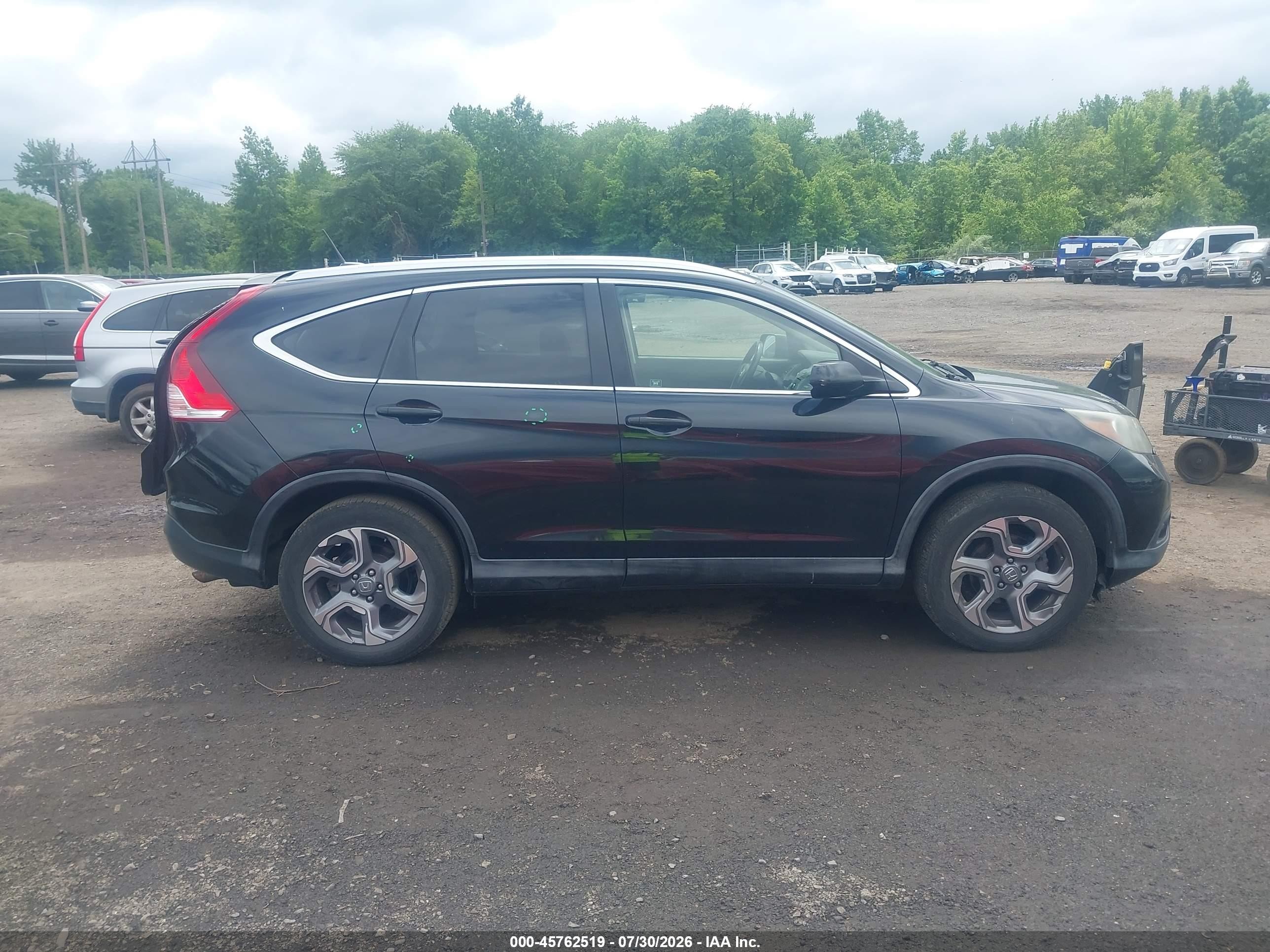 2012 Honda Cr-v Ex-l Black vin: JHLRM4H79CC008916