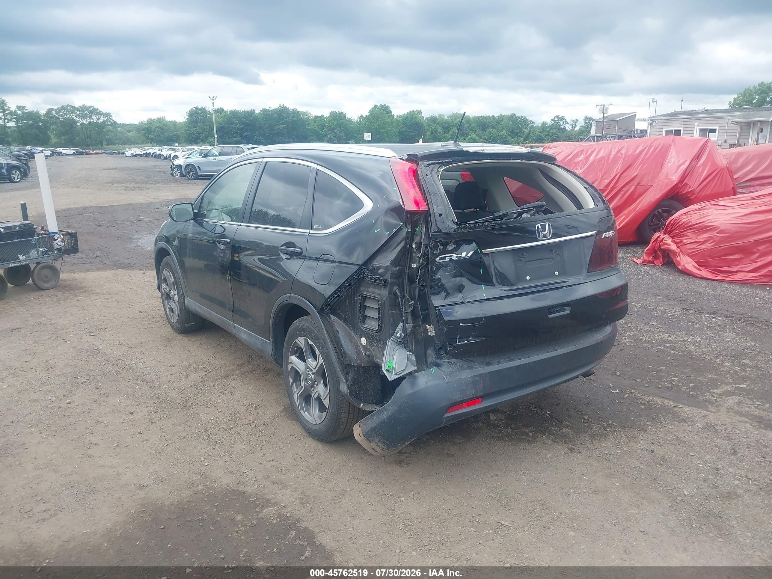 2012 Honda Cr-v Ex-l Black vin: JHLRM4H79CC008916