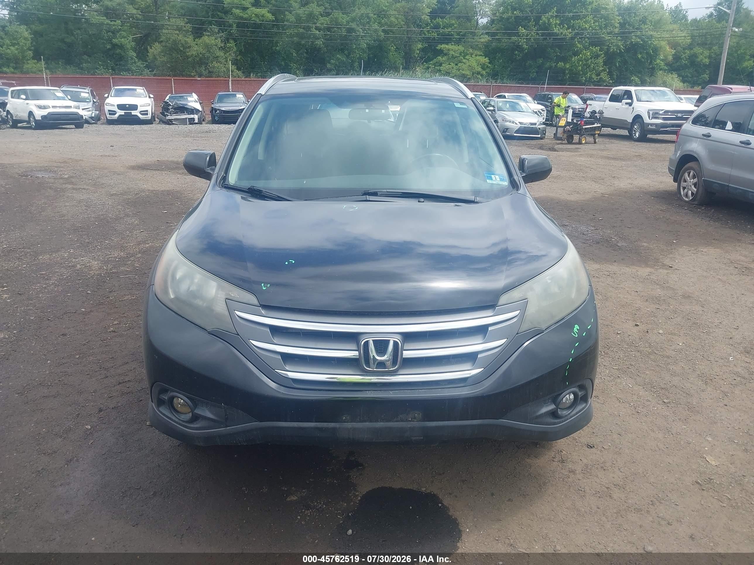 2012 Honda Cr-v Ex-l Black vin: JHLRM4H79CC008916