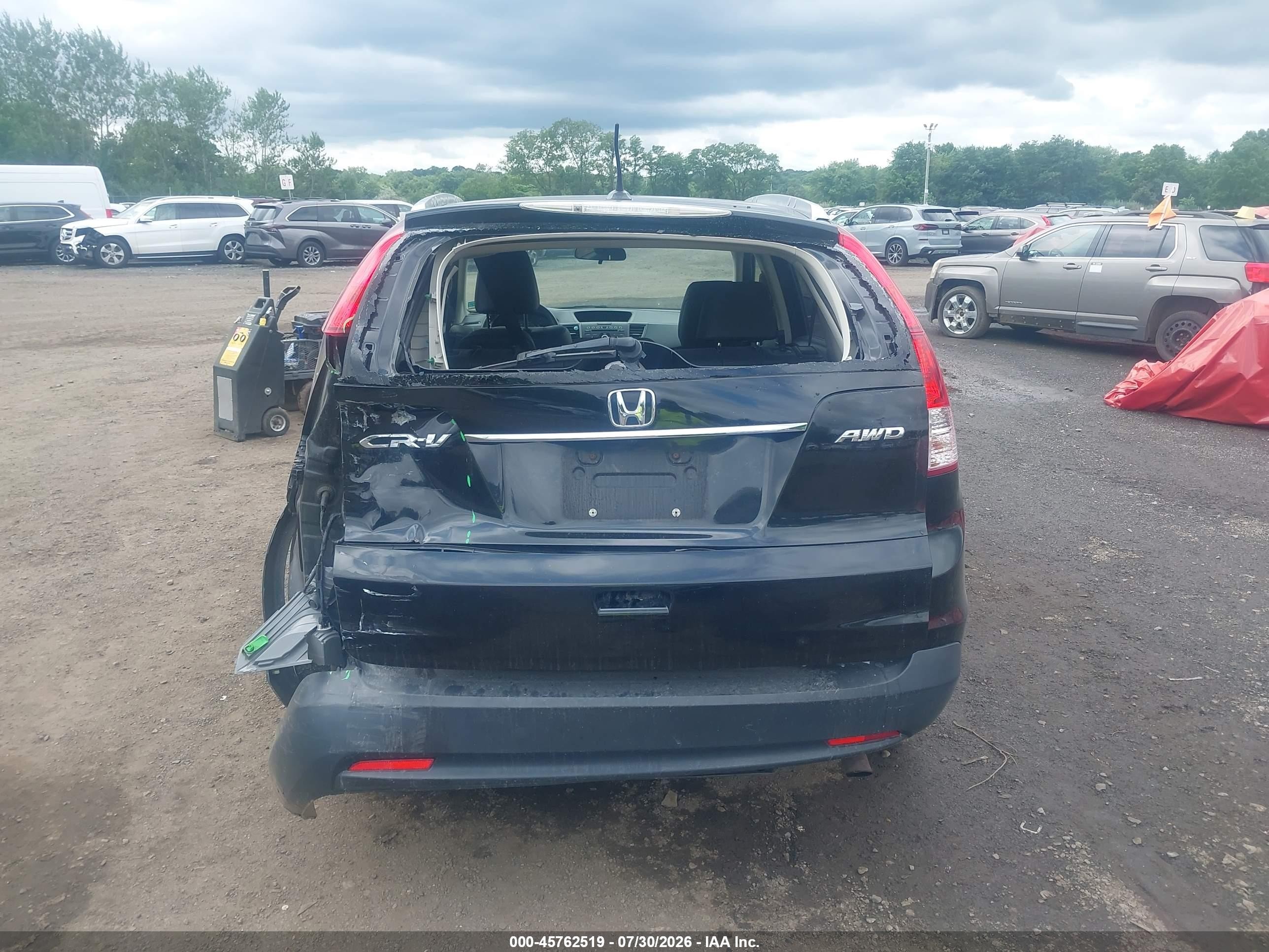 2012 Honda Cr-v Ex-l Black vin: JHLRM4H79CC008916