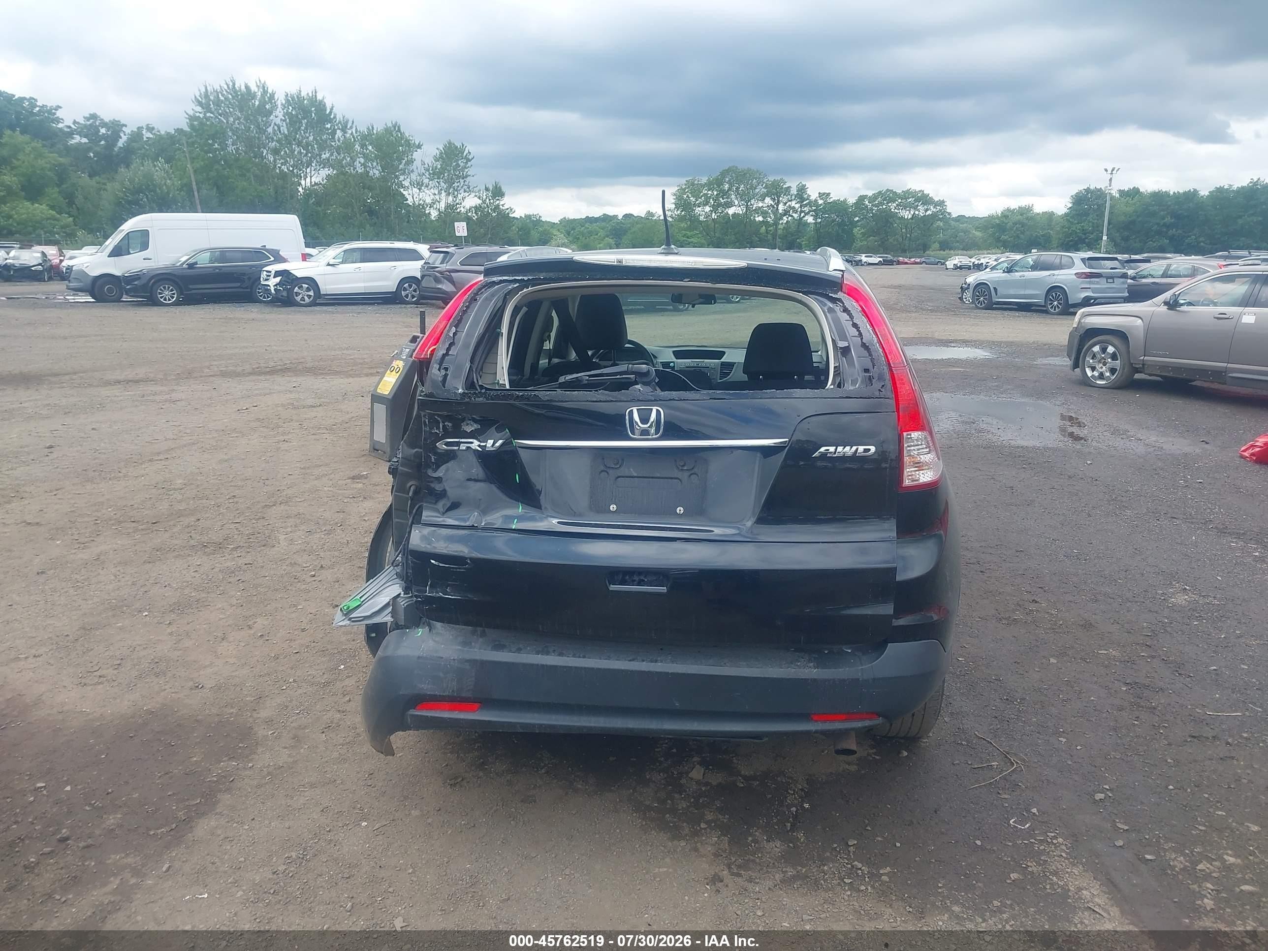 2012 Honda Cr-v Ex-l Black vin: JHLRM4H79CC008916
