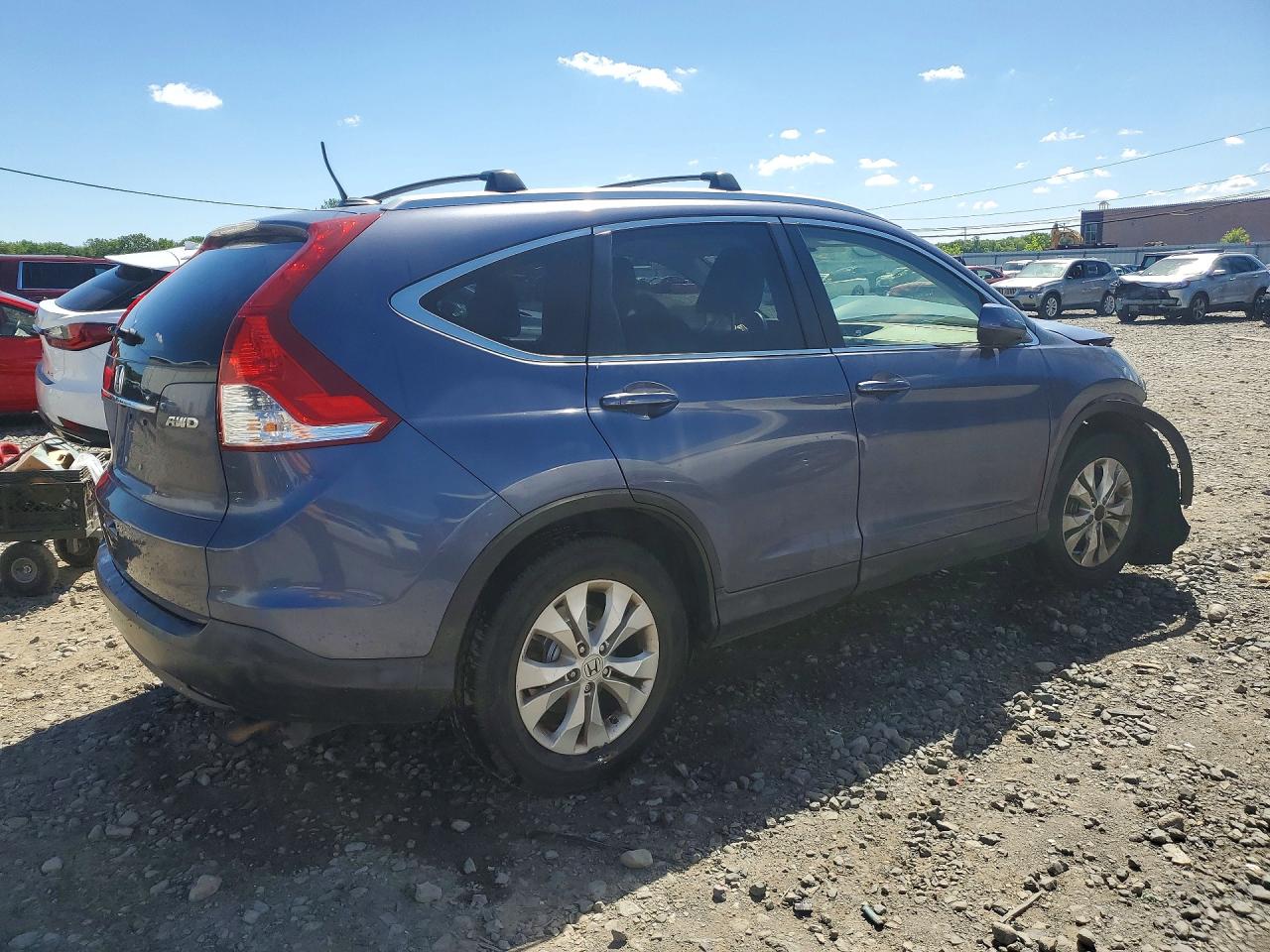 2012 Honda Cr-v Exl Blue vin: JHLRM4H79CC018796