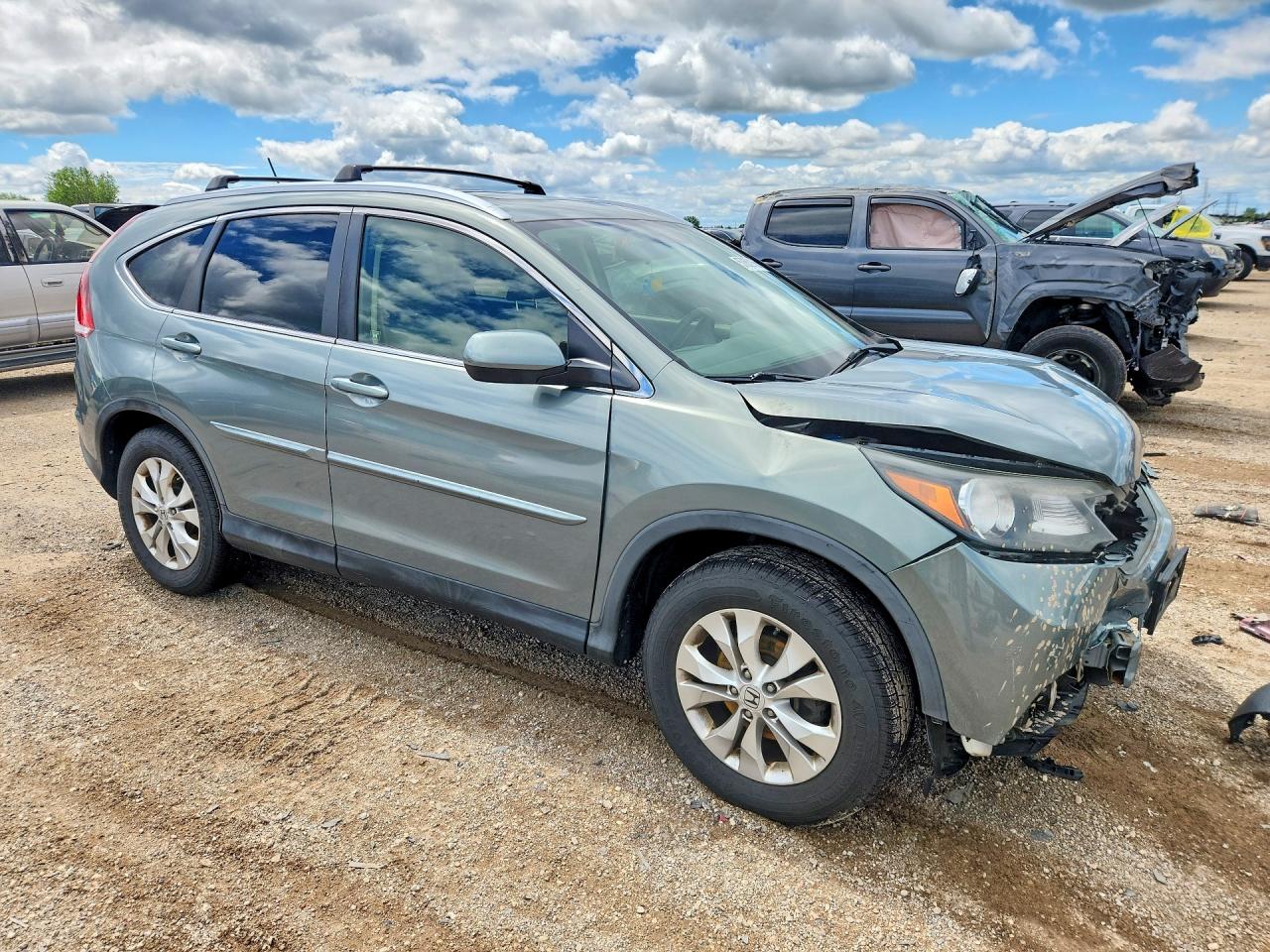 2012 Honda Cr-v Exl Green vin: JHLRM4H79CC022766