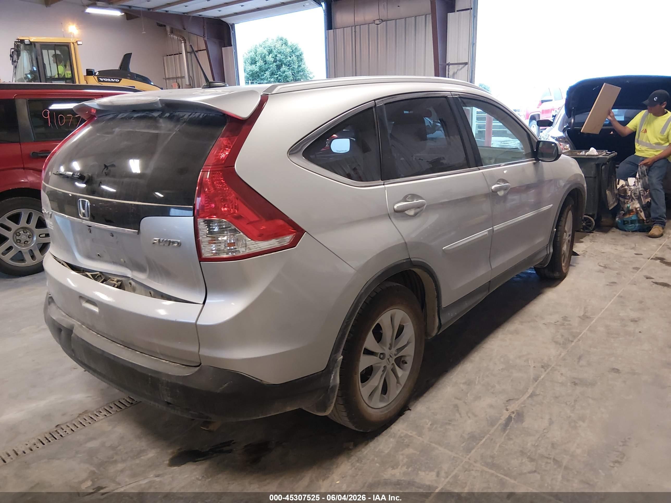 2012 Honda Cr-v Ex-l Silver vin: JHLRM4H7XCC007628