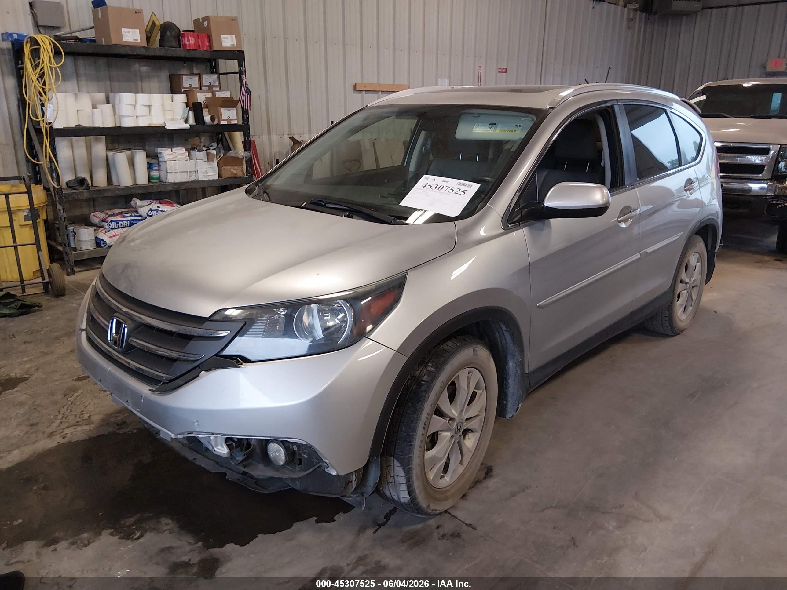 2012 Honda Cr-v Ex-l Silver vin: JHLRM4H7XCC007628