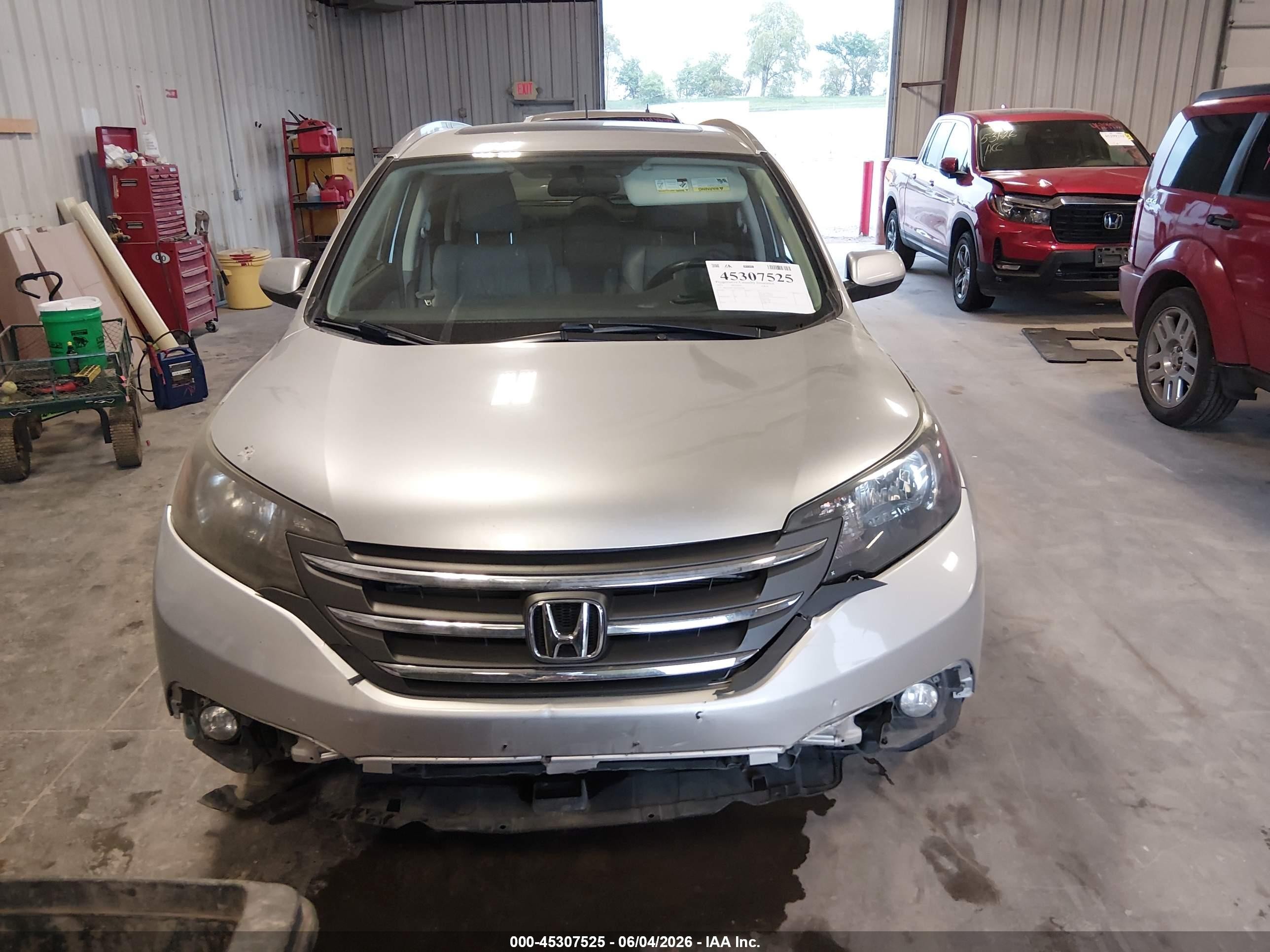 2012 Honda Cr-v Ex-l Silver vin: JHLRM4H7XCC007628