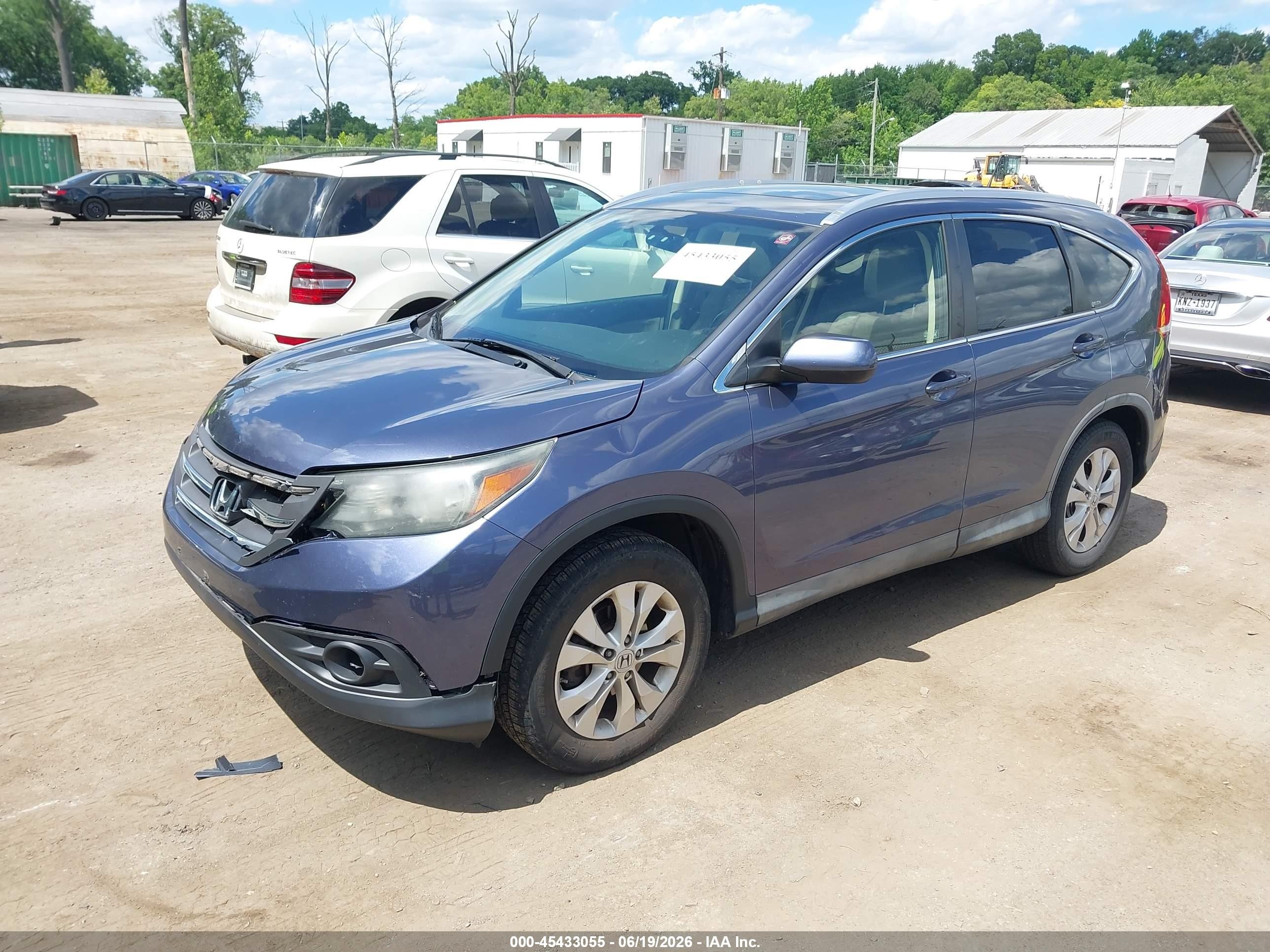 2012 Honda Cr-v Ex-l Light Blue vin: JHLRM4H7XCC013560