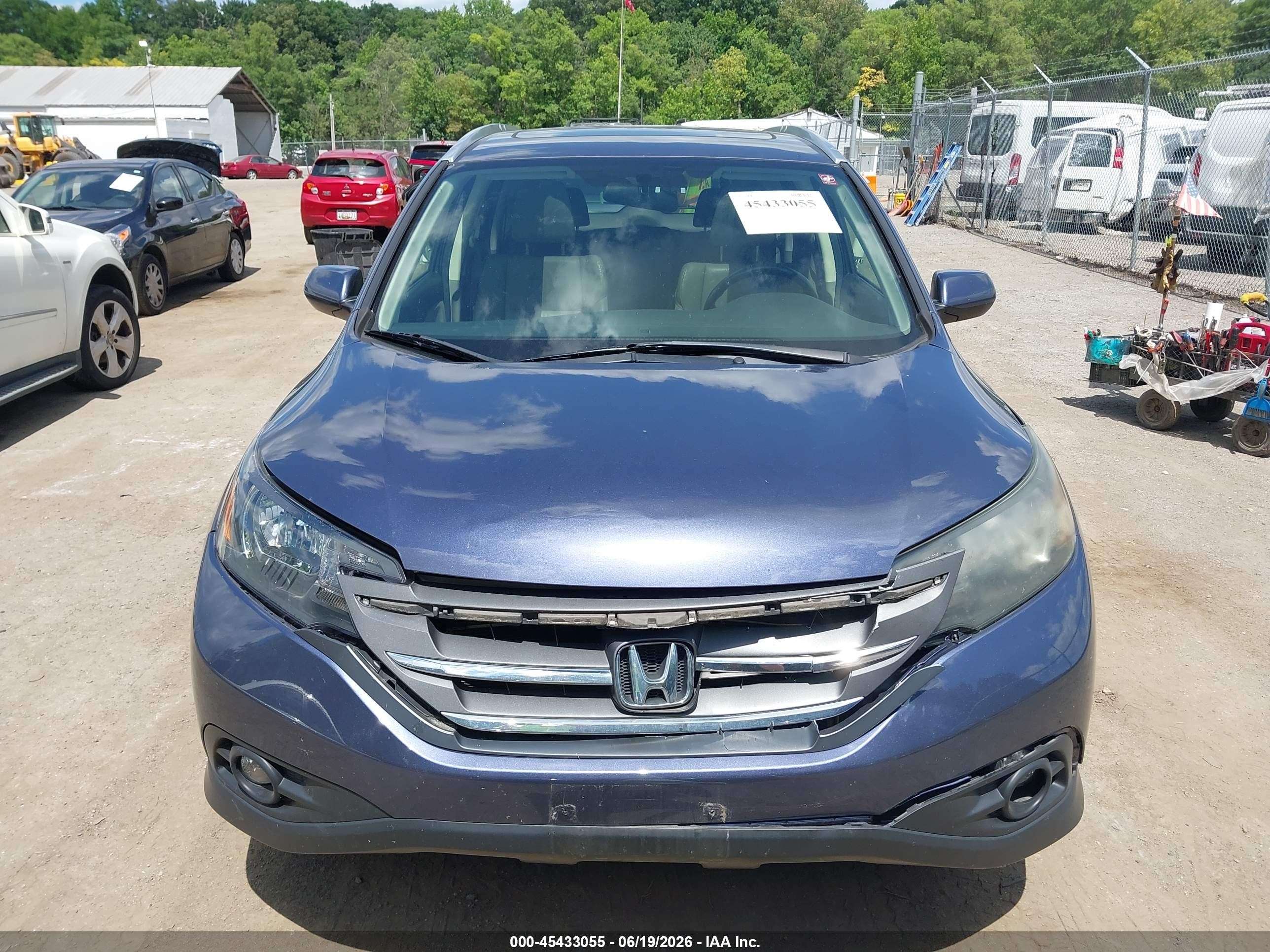 2012 Honda Cr-v Ex-l Light Blue vin: JHLRM4H7XCC013560