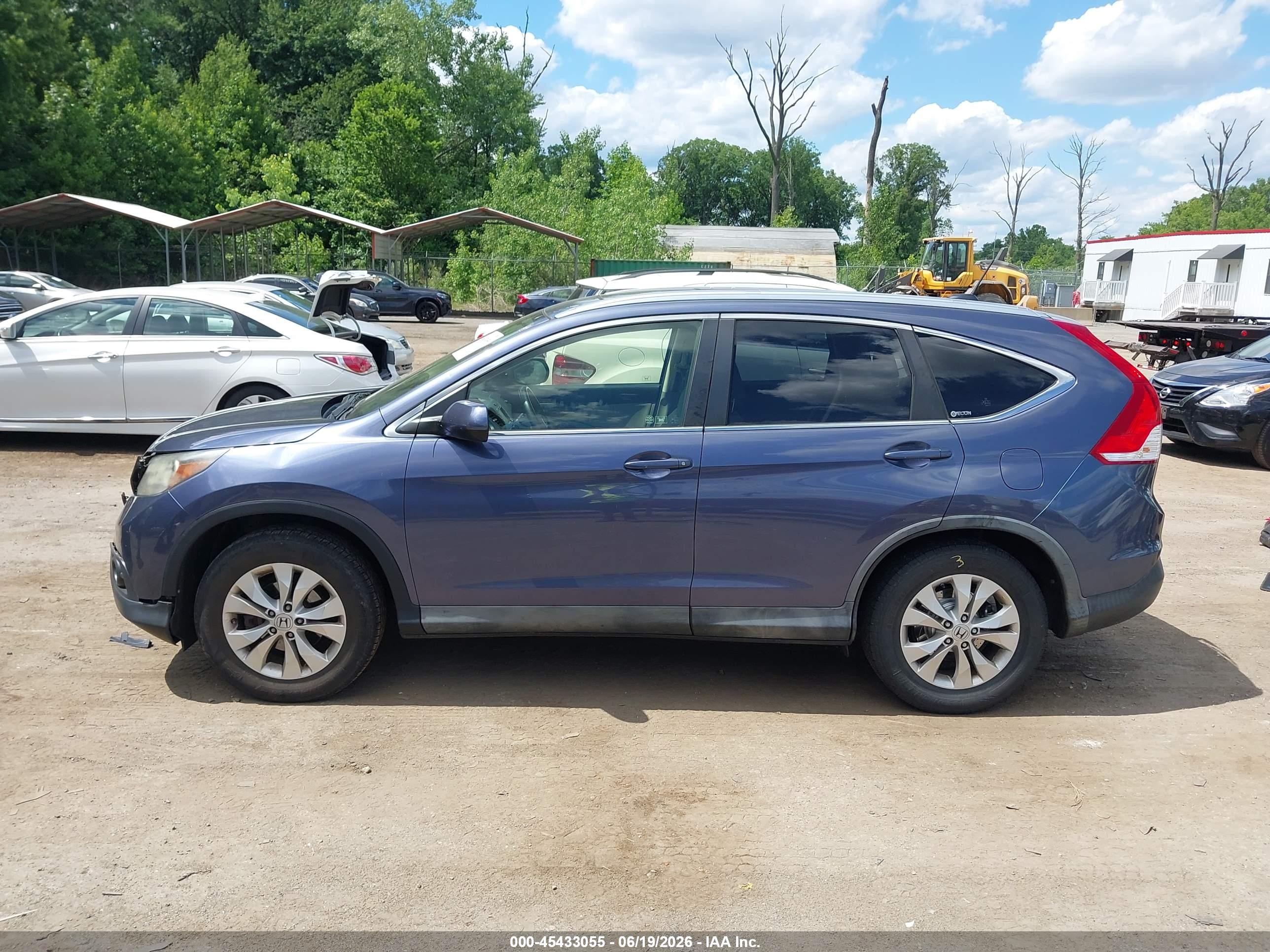 2012 Honda Cr-v Ex-l Light Blue vin: JHLRM4H7XCC013560