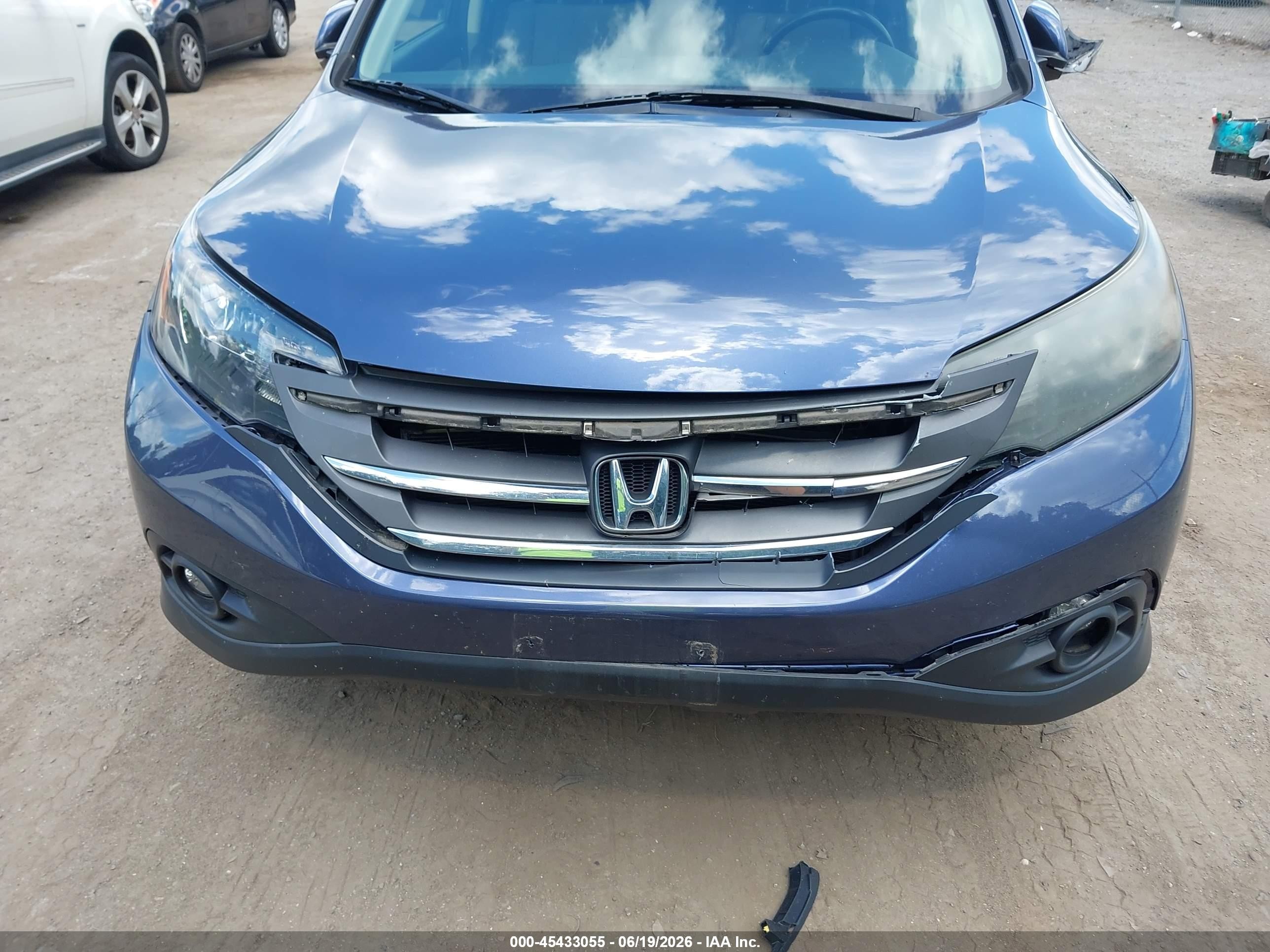 2012 Honda Cr-v Ex-l Light Blue vin: JHLRM4H7XCC013560