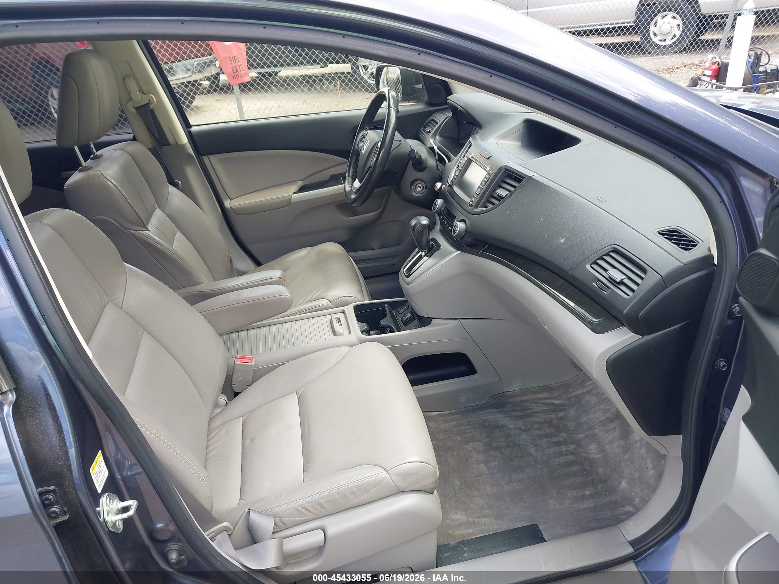 2012 Honda Cr-v Ex-l Light Blue vin: JHLRM4H7XCC013560