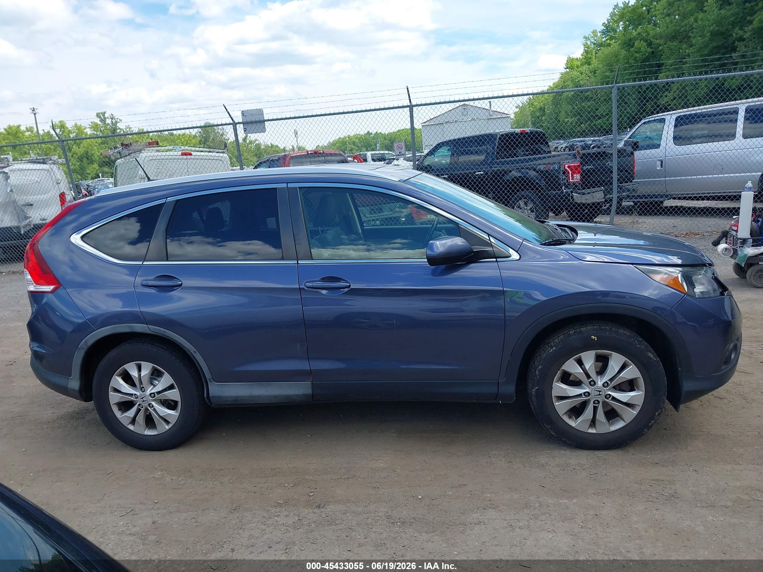 2012 Honda Cr-v Ex-l Light Blue vin: JHLRM4H7XCC013560