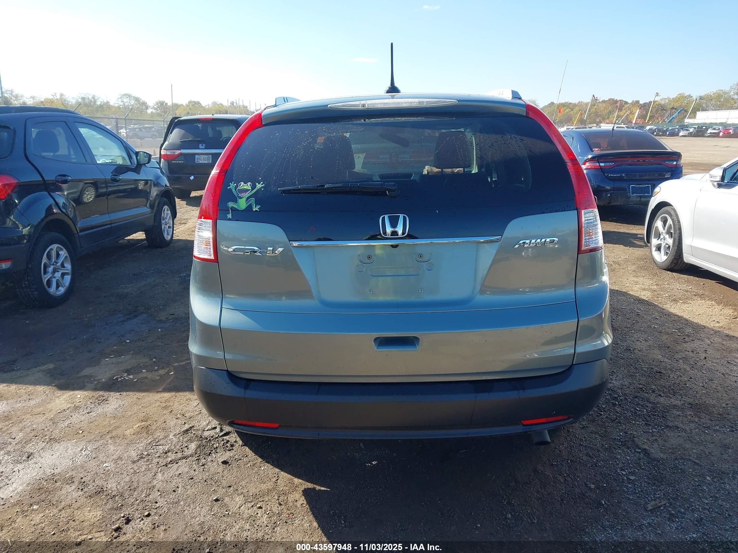 2012 Honda Cr-v Ex-l Blue vin: JHLRM4H7XCC022467