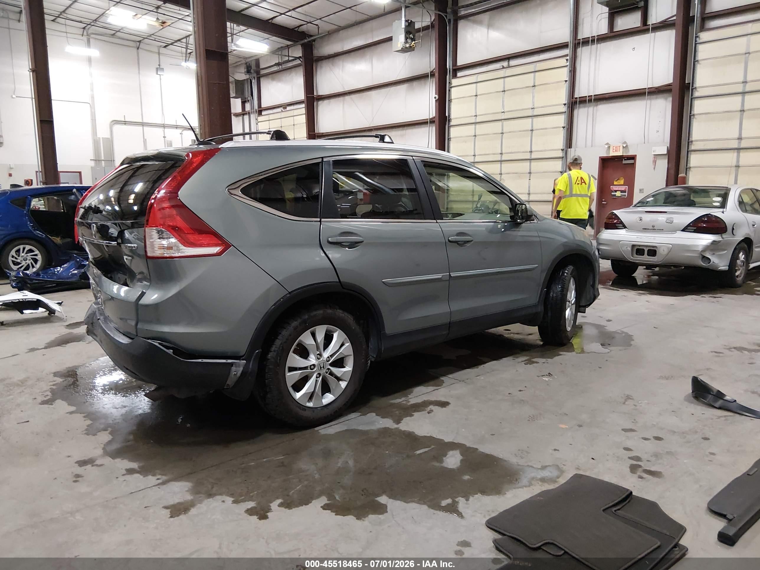 2012 Honda Cr-v Ex-l Teal vin: JHLRM4H7XCC026471