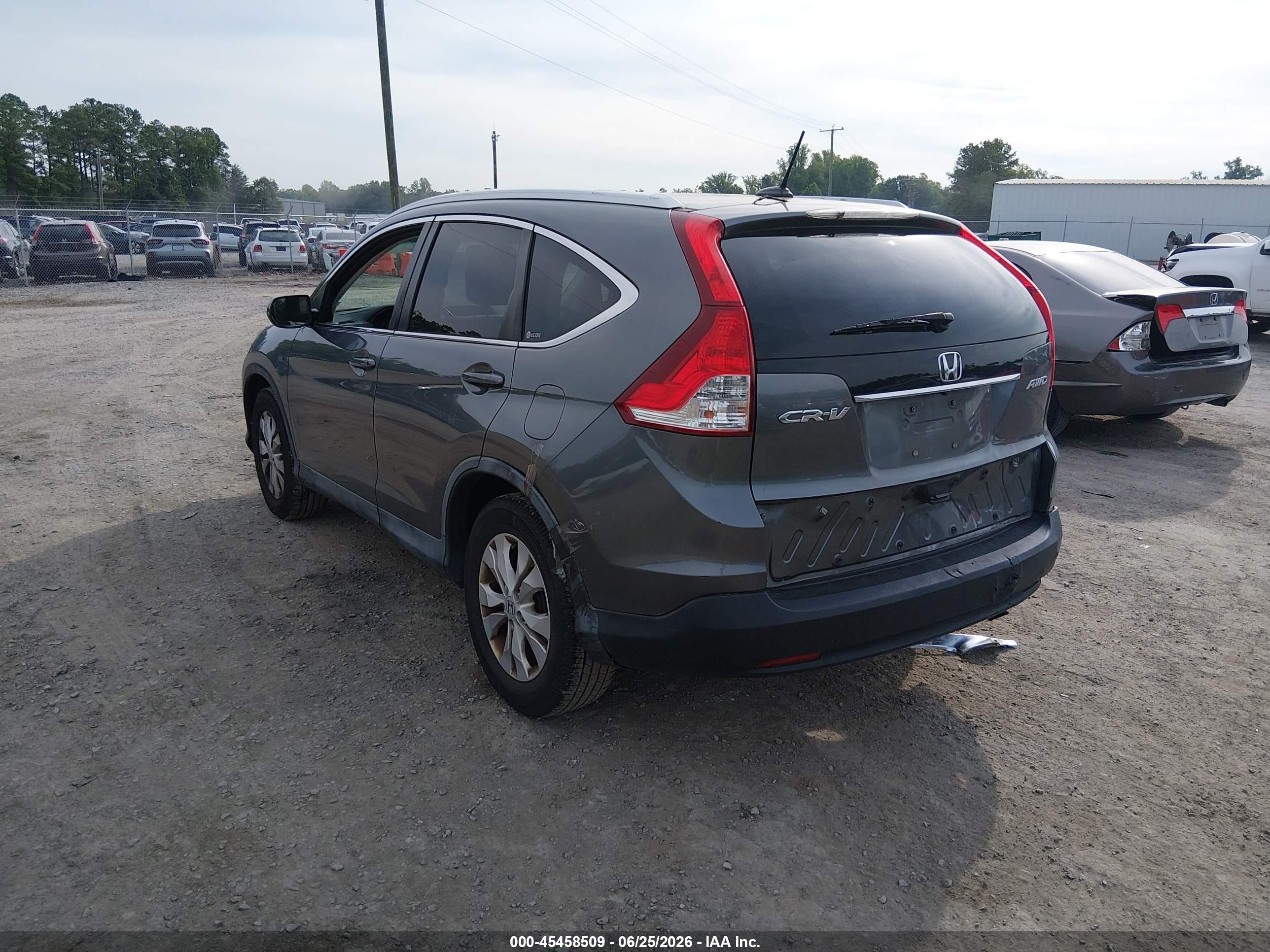 2012 Honda Cr-v Ex-l Silver vin: JHLRM4H7XCC028110
