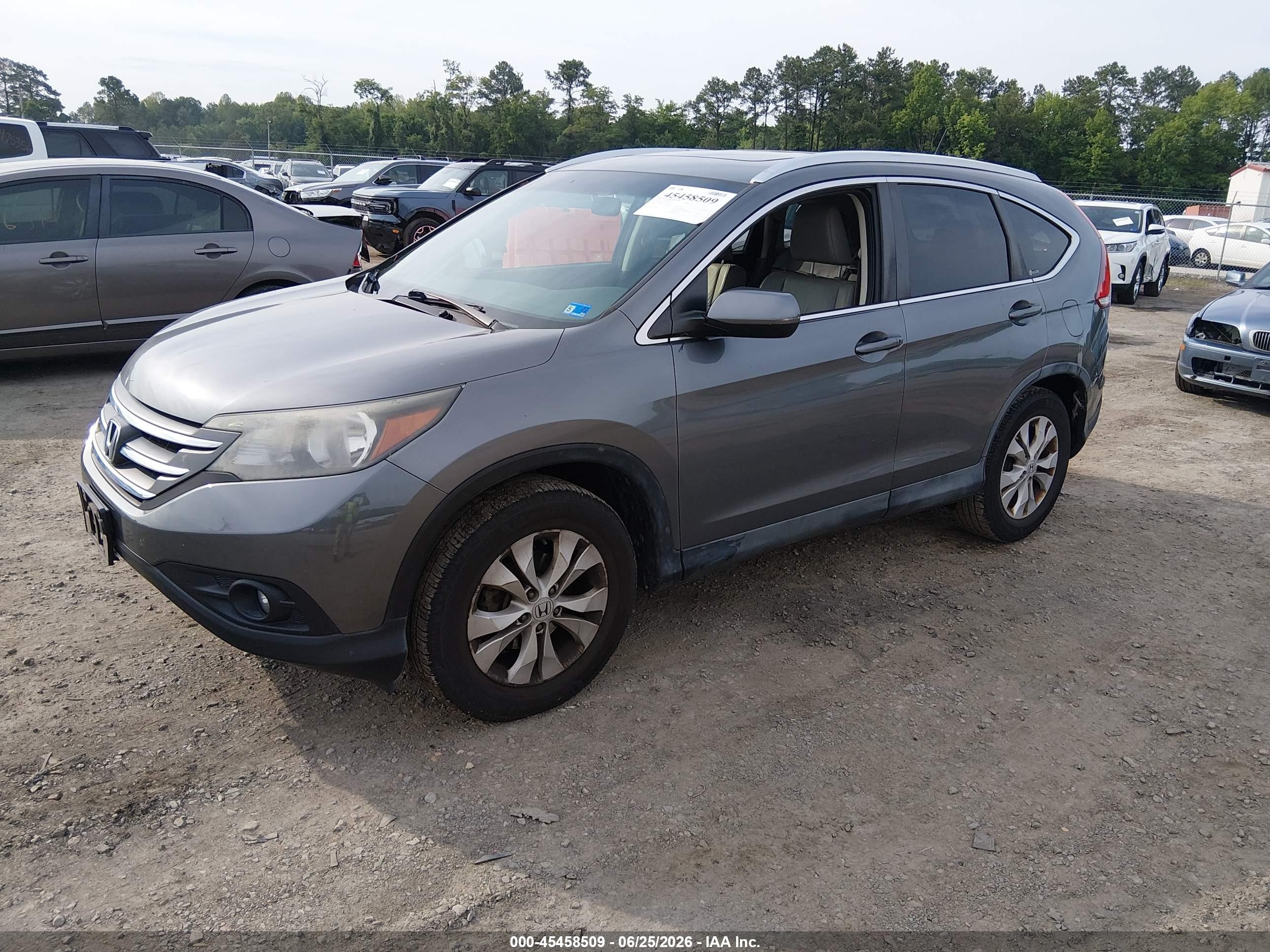 2012 Honda Cr-v Ex-l Silver vin: JHLRM4H7XCC028110