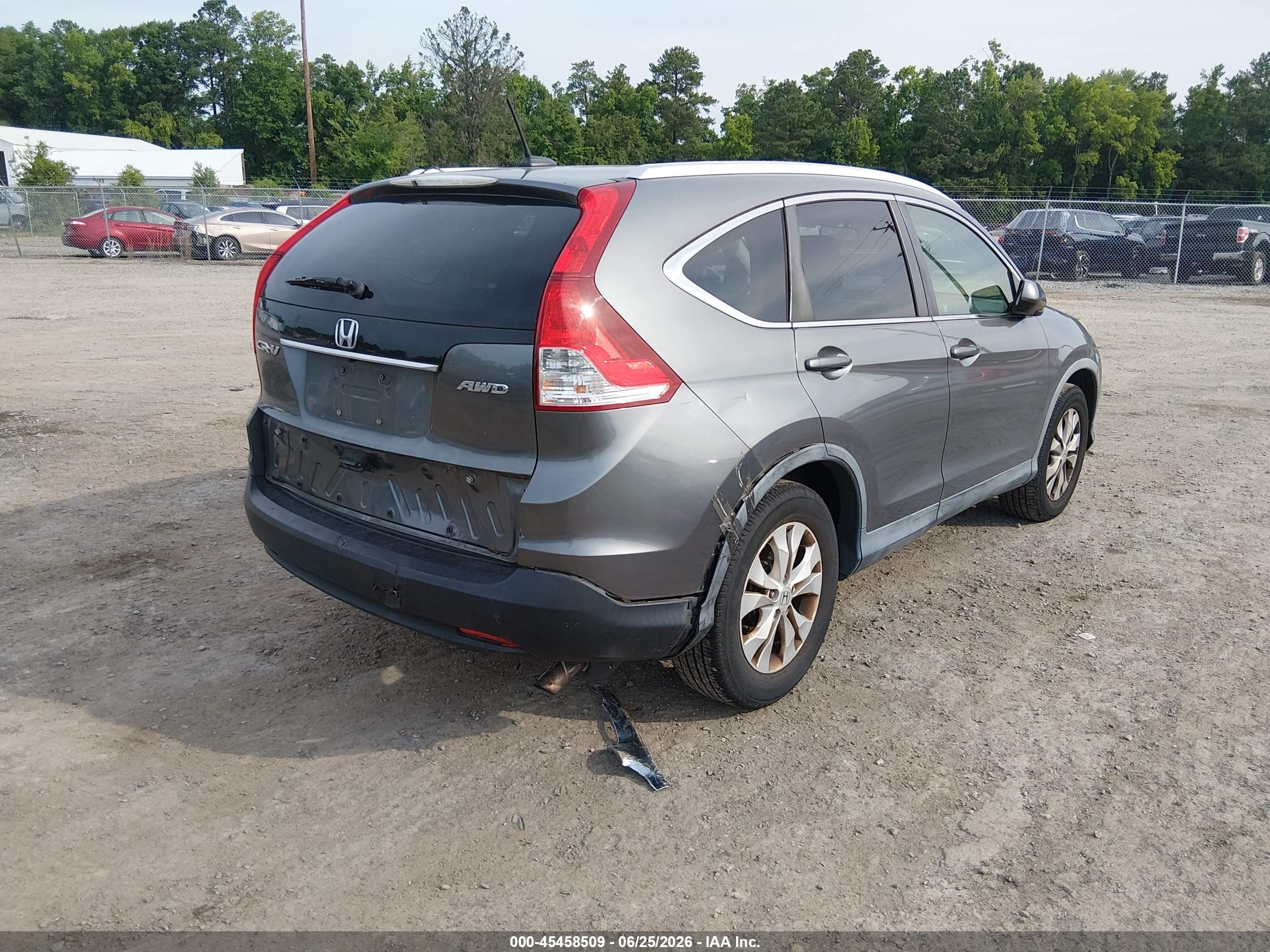 2012 Honda Cr-v Ex-l Silver vin: JHLRM4H7XCC028110
