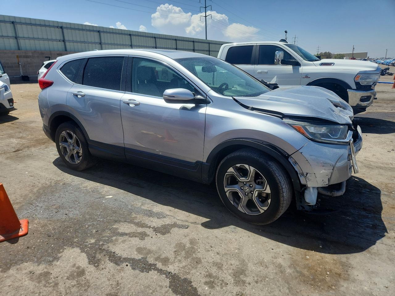 2019 Honda Cr-v Exl Silver vin: JHLRW2H83KX003659