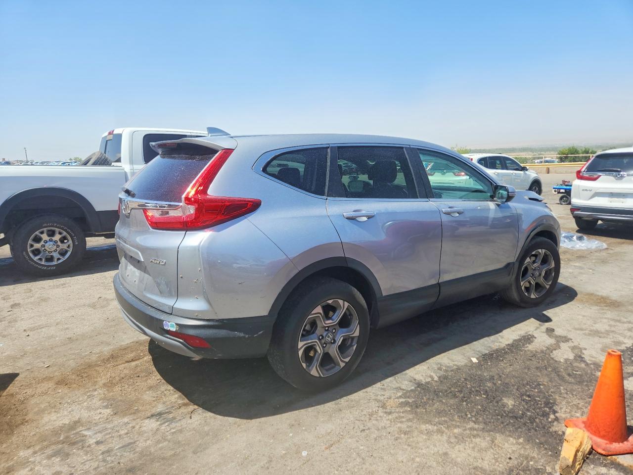 2019 Honda Cr-v Exl Silver vin: JHLRW2H83KX003659