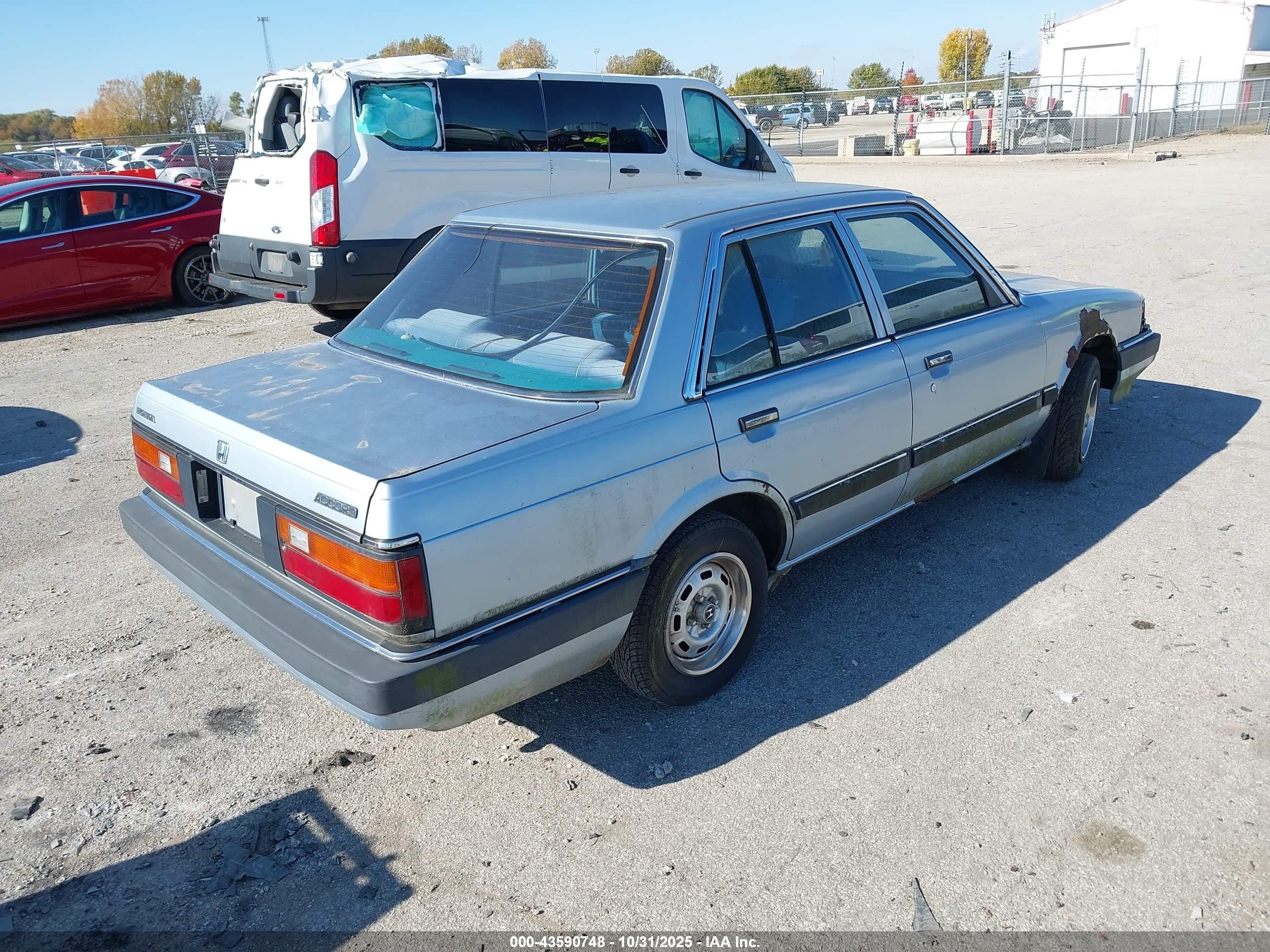 1984 Honda Accord 1800 Light Blue vin: JHMAD7428EC106990