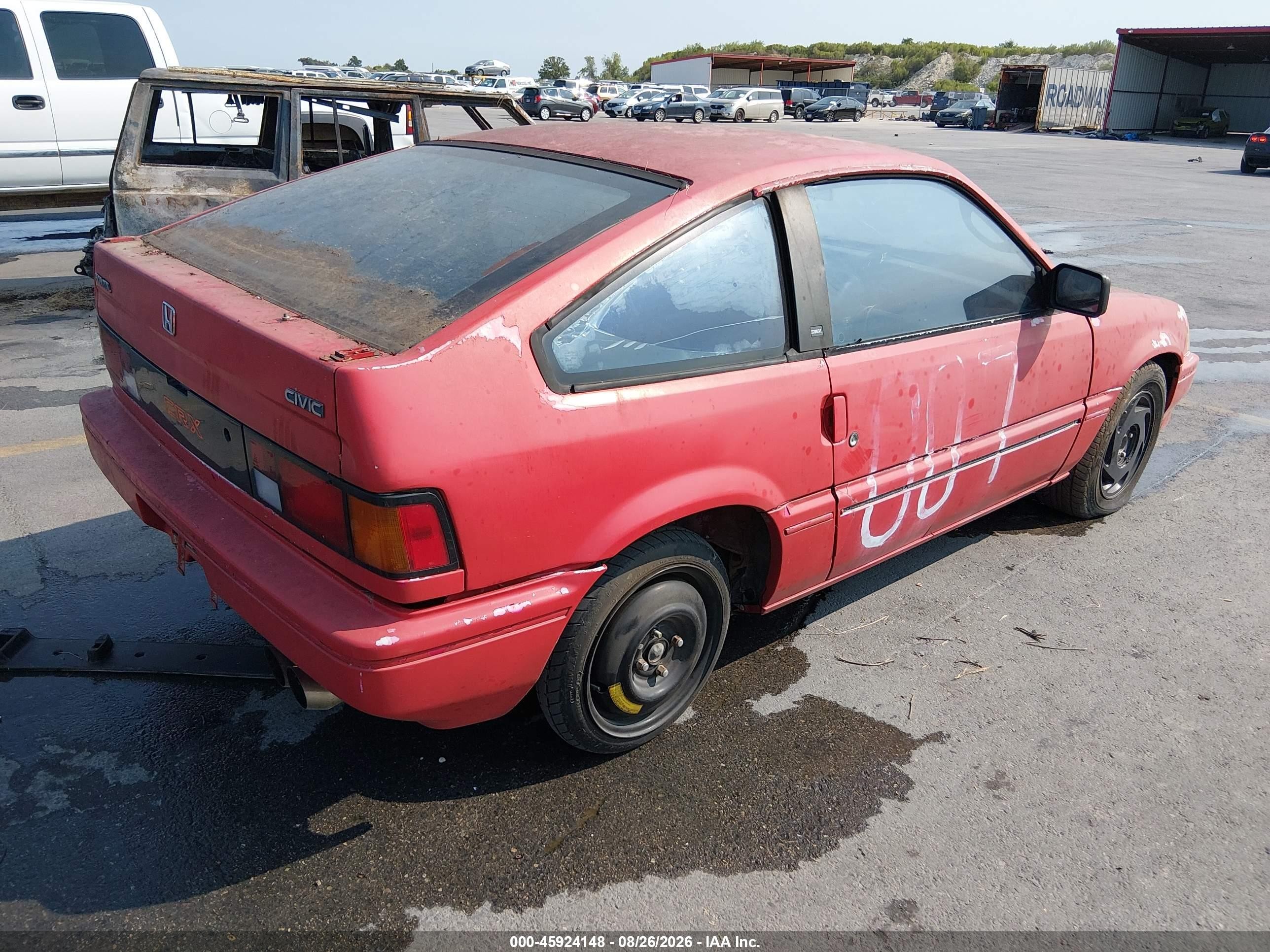 1984 Honda Civic 1300 Crx Red vin: JHMAE5323ES014386