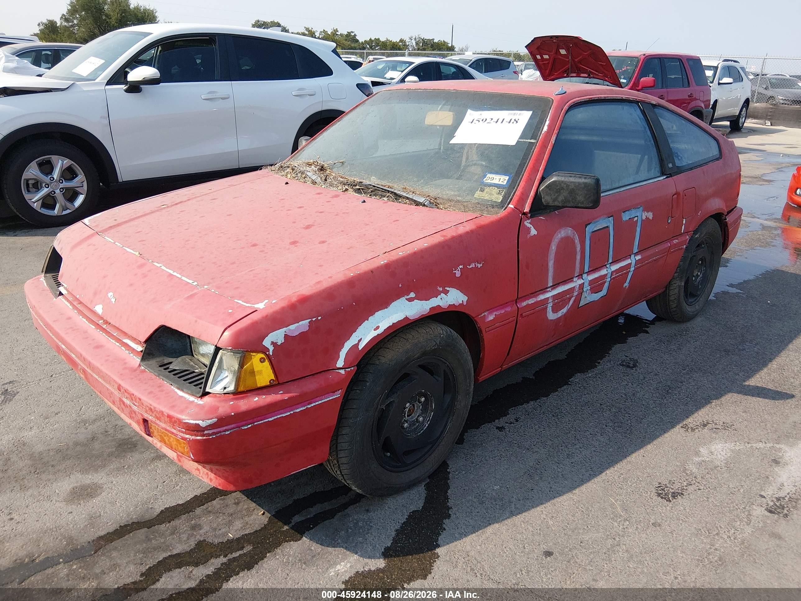 1984 Honda Civic 1300 Crx Red vin: JHMAE5323ES014386