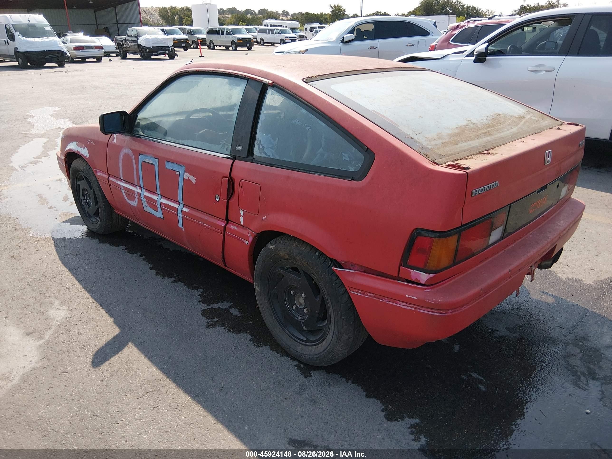 1984 Honda Civic 1300 Crx Red vin: JHMAE5323ES014386