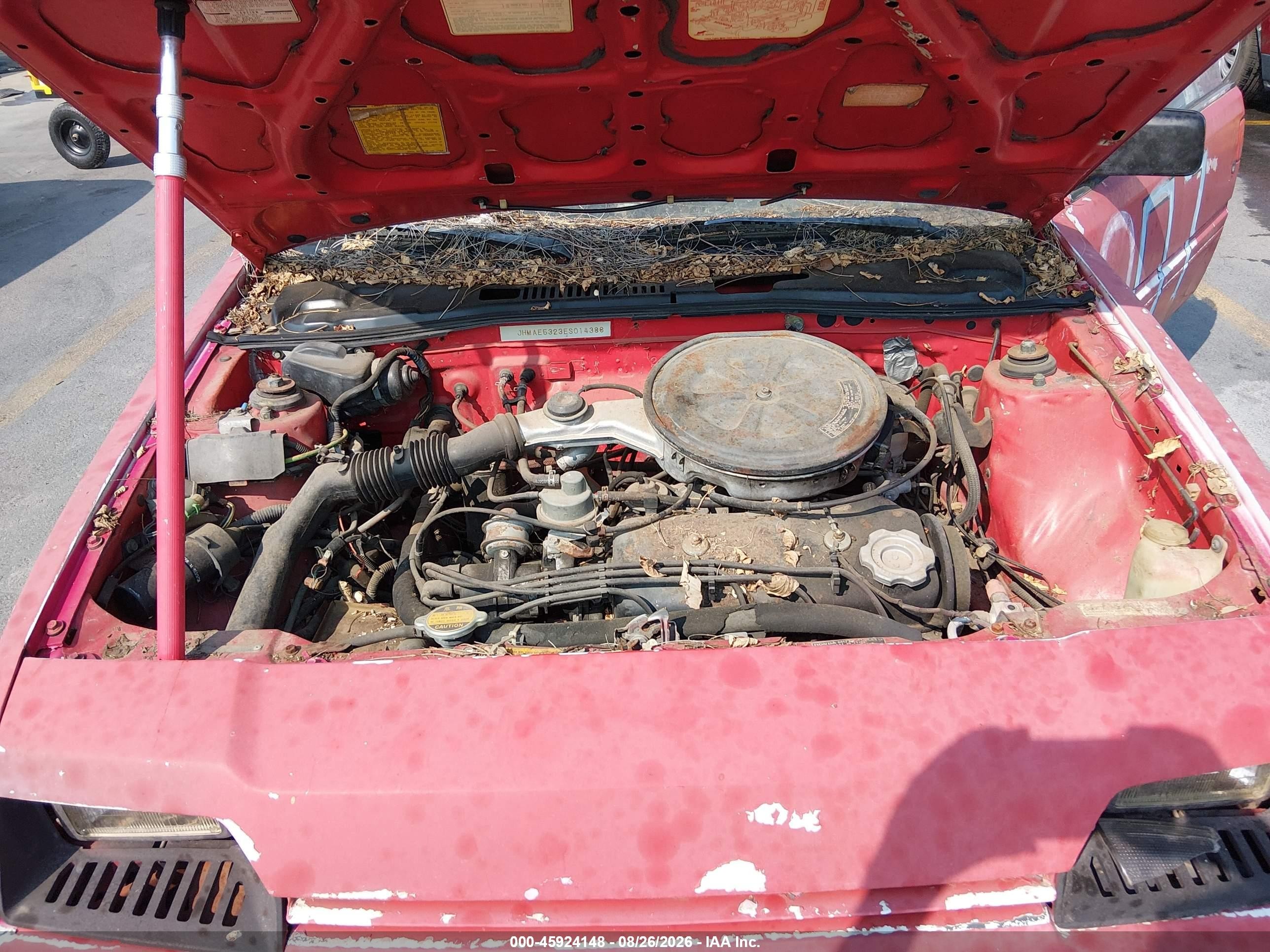 1984 Honda Civic 1300 Crx Red vin: JHMAE5323ES014386
