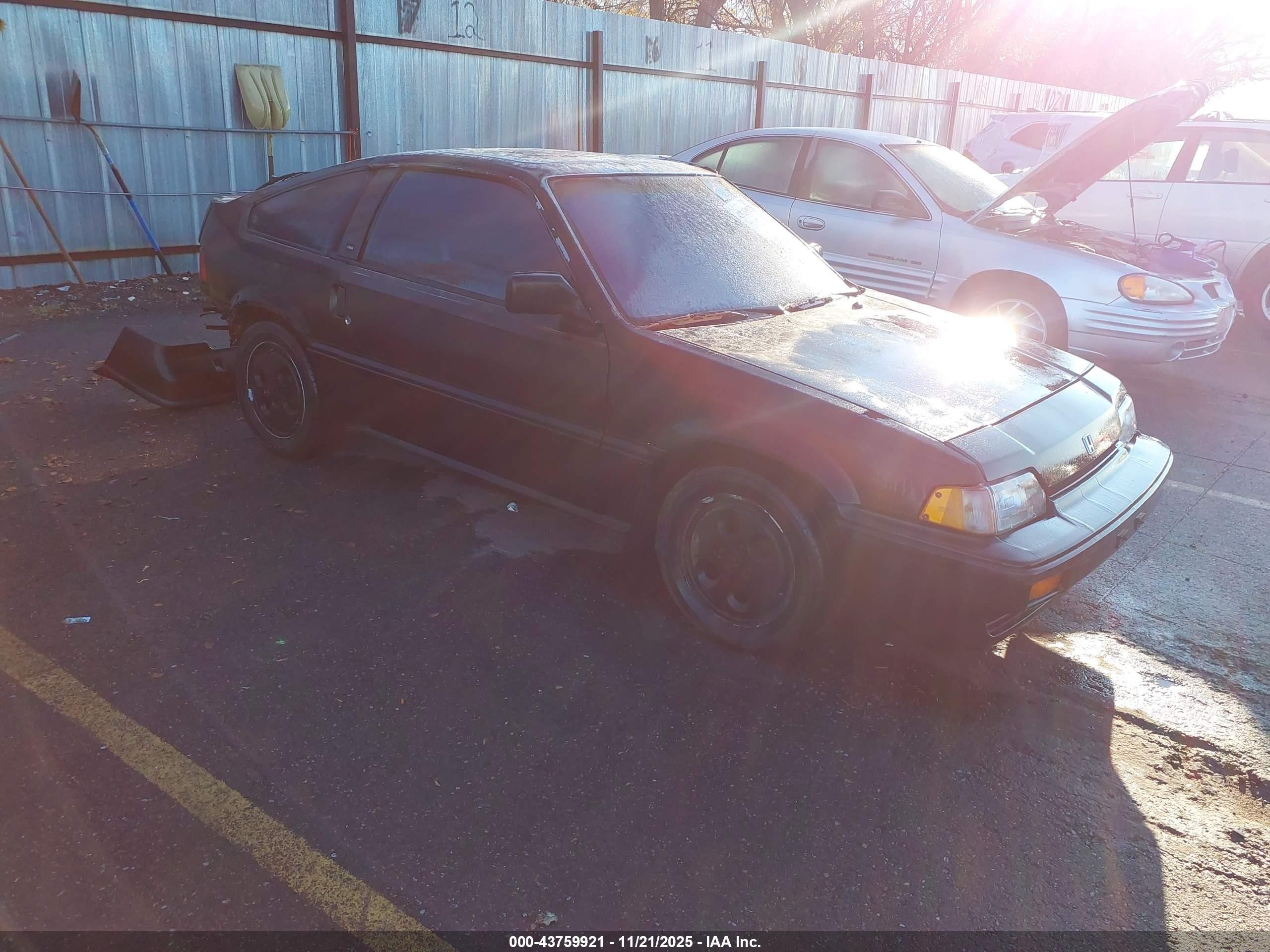 1986 Honda Civic 1500 Crx Si Black vin: JHMAF5338GS014778