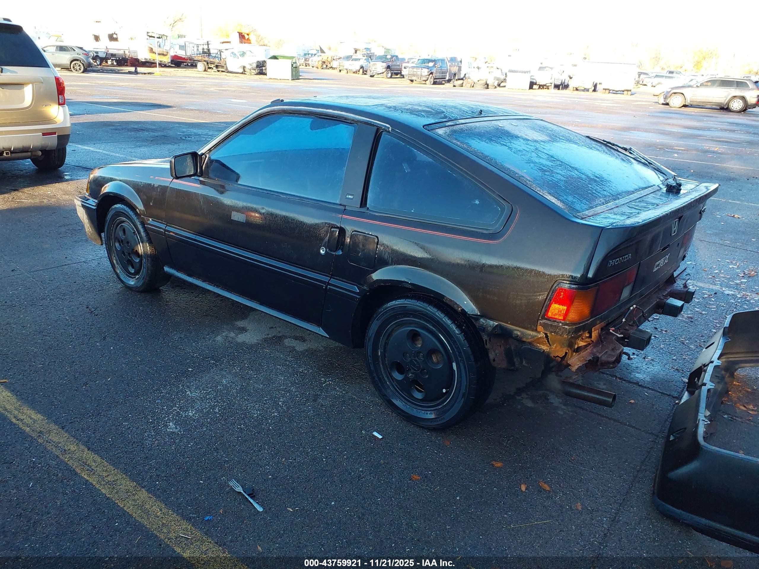 1986 Honda Civic 1500 Crx Si Black vin: JHMAF5338GS014778
