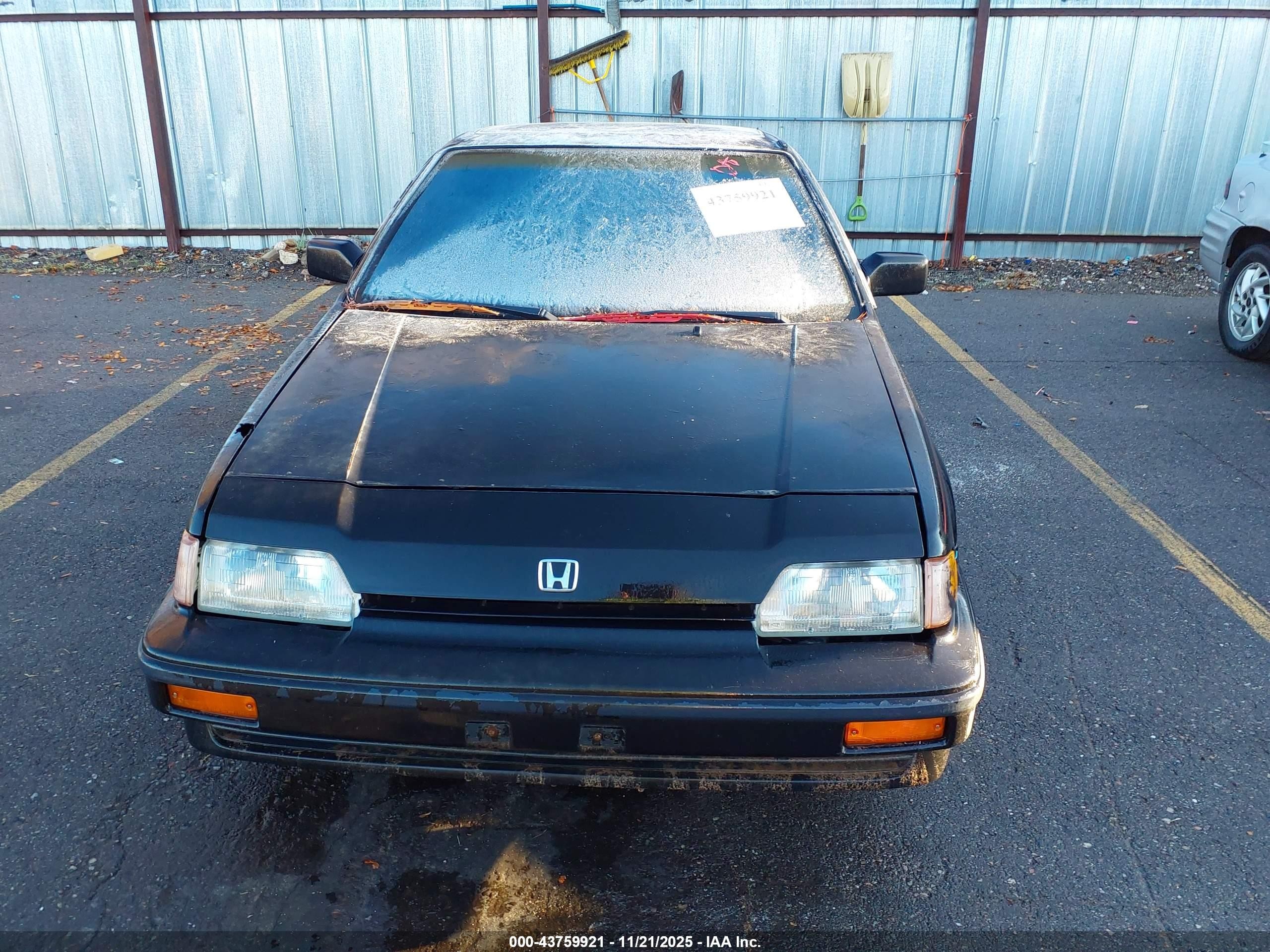 1986 Honda Civic 1500 Crx Si Black vin: JHMAF5338GS014778