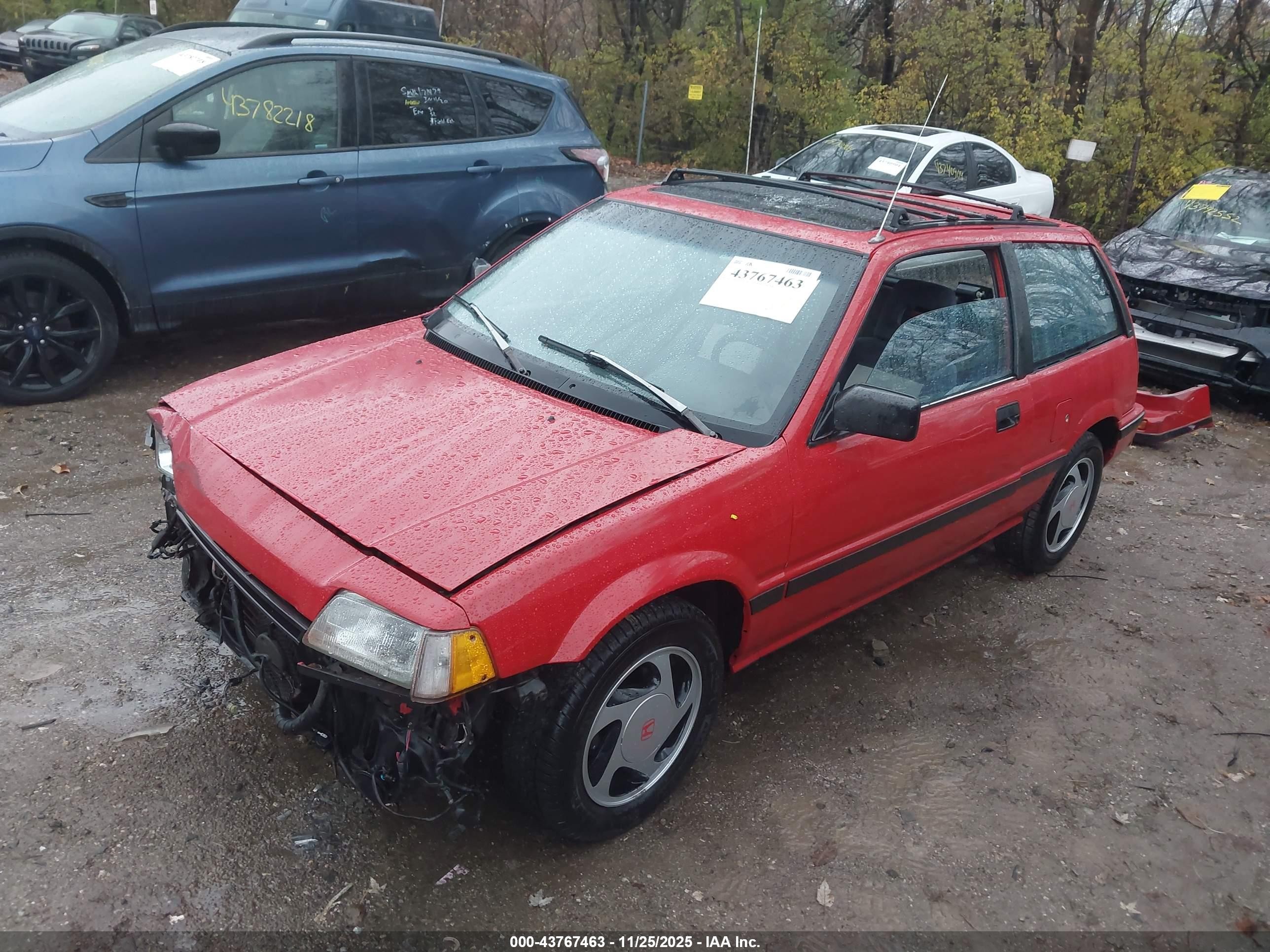 1986 Honda Civic 1.5 Si Red vin: JHMAH5331GS020433