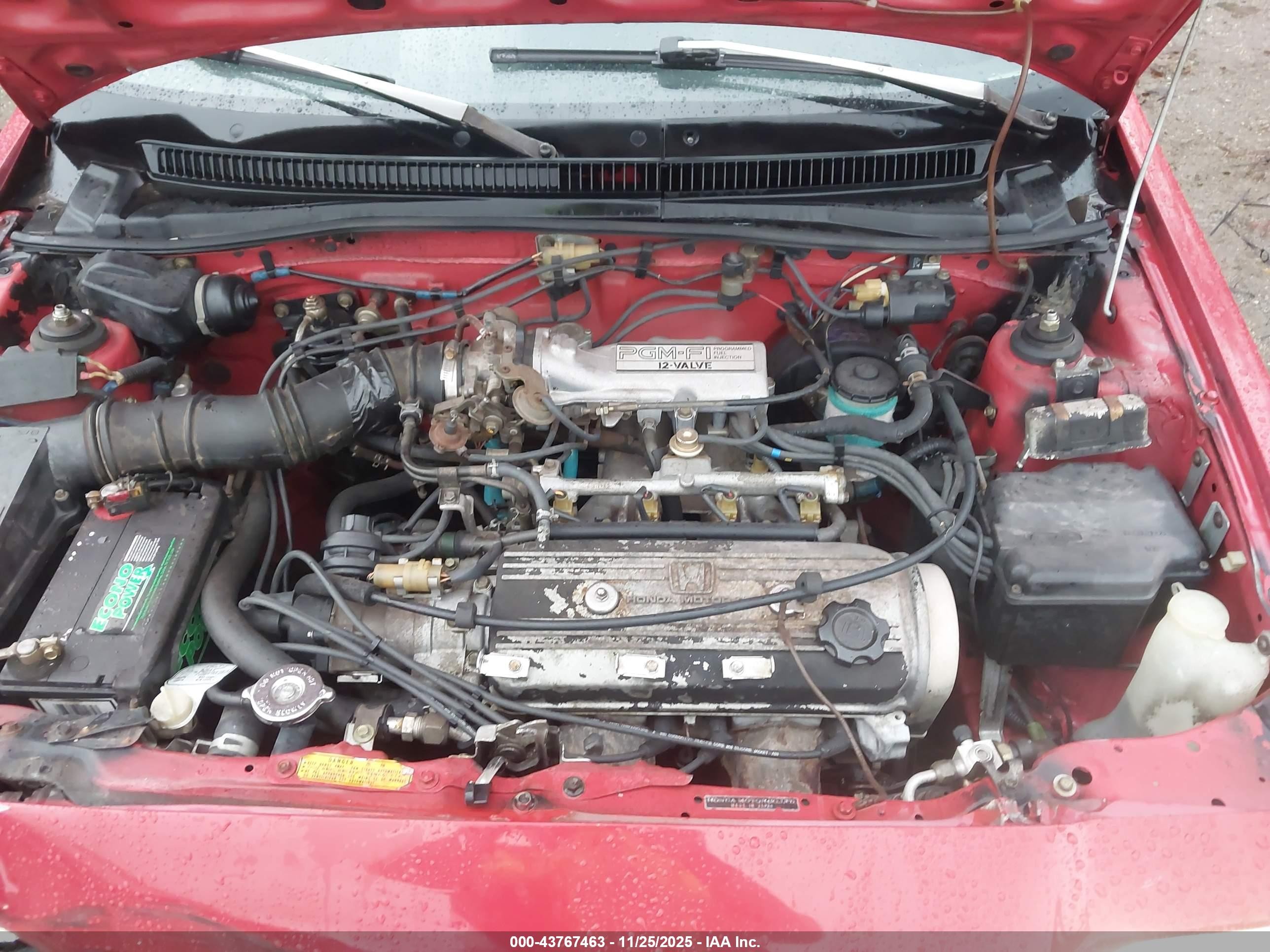1986 Honda Civic 1.5 Si Red vin: JHMAH5331GS020433