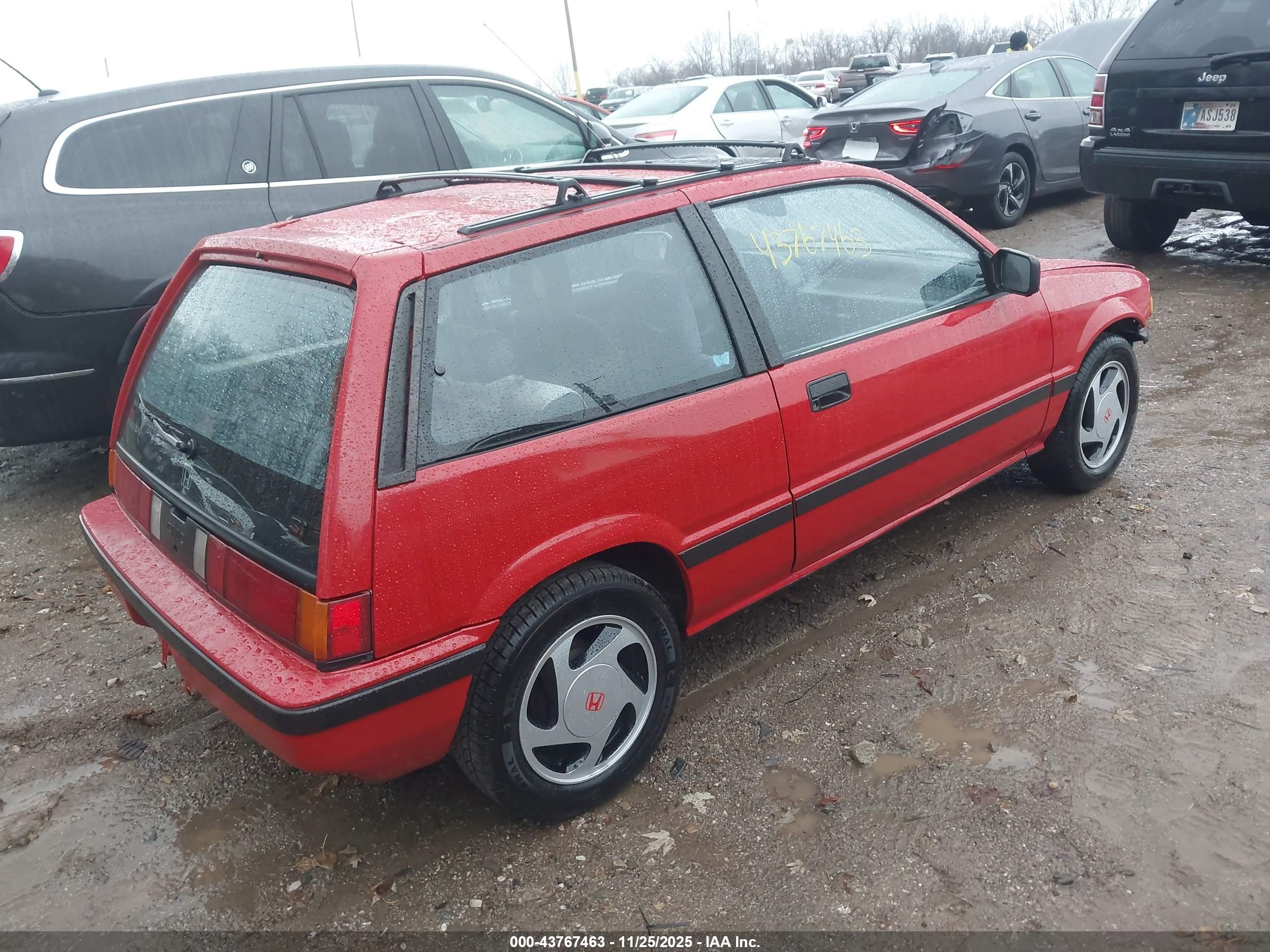 1986 Honda Civic 1.5 Si Red vin: JHMAH5331GS020433