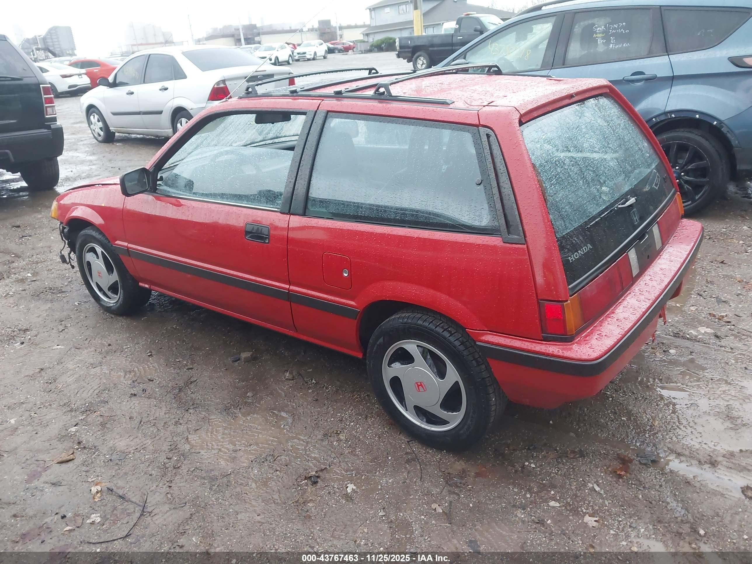 1986 Honda Civic 1.5 Si Red vin: JHMAH5331GS020433