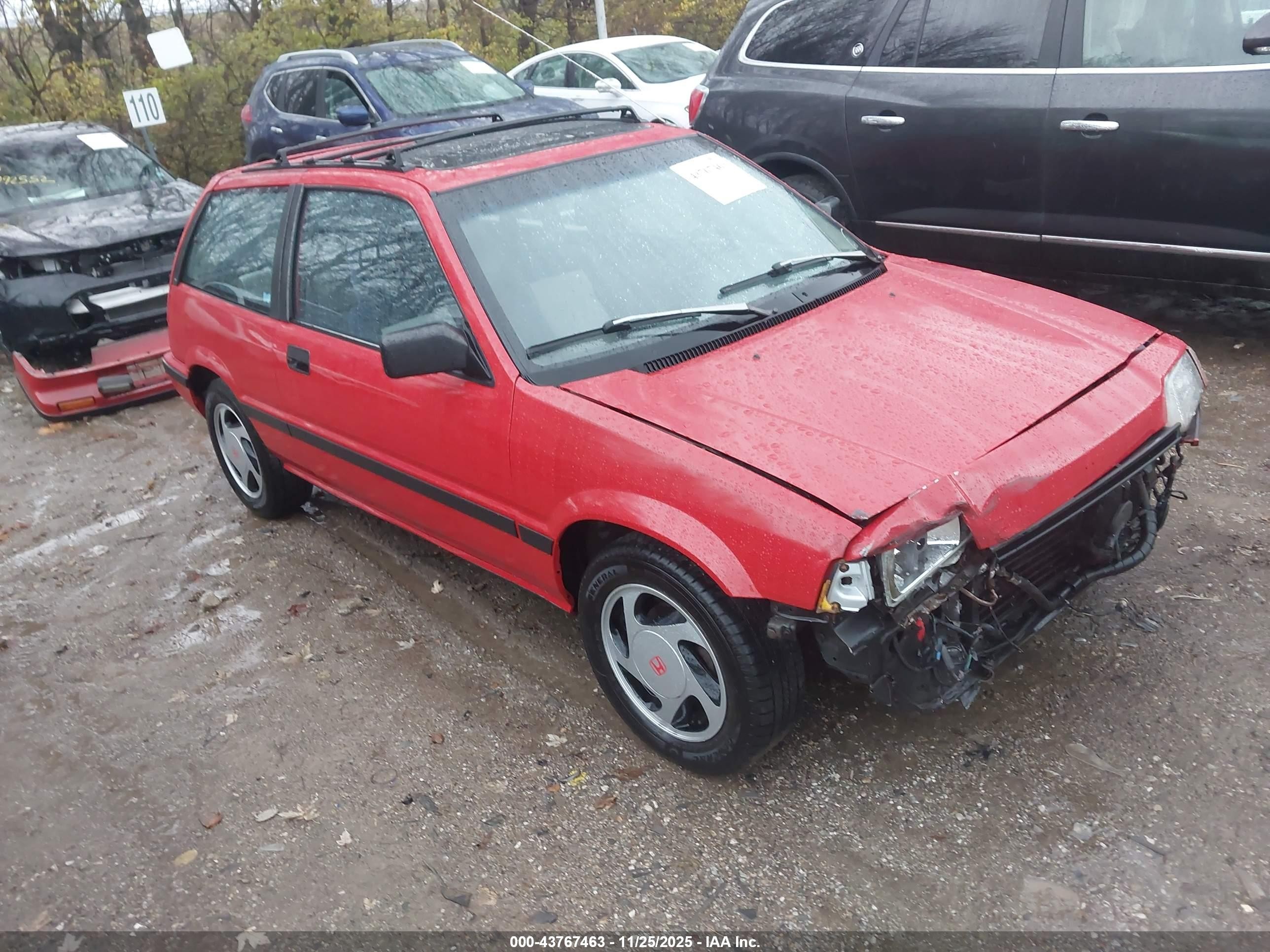 1986 Honda Civic 1.5 Si Red vin: JHMAH5331GS020433