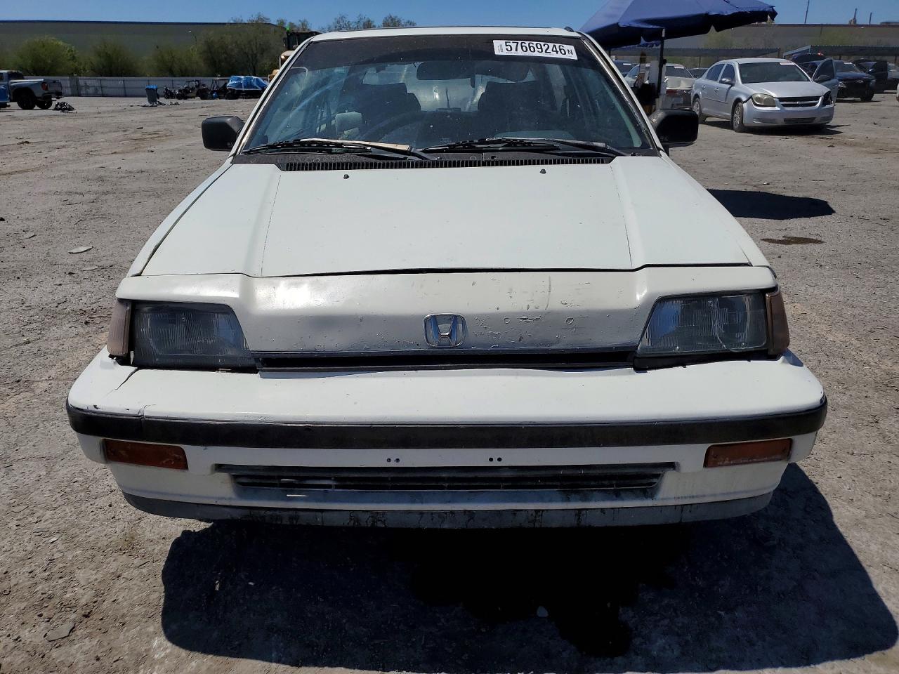 1986 Honda Civic 1.5 Si White vin: JHMAH5336GS023389