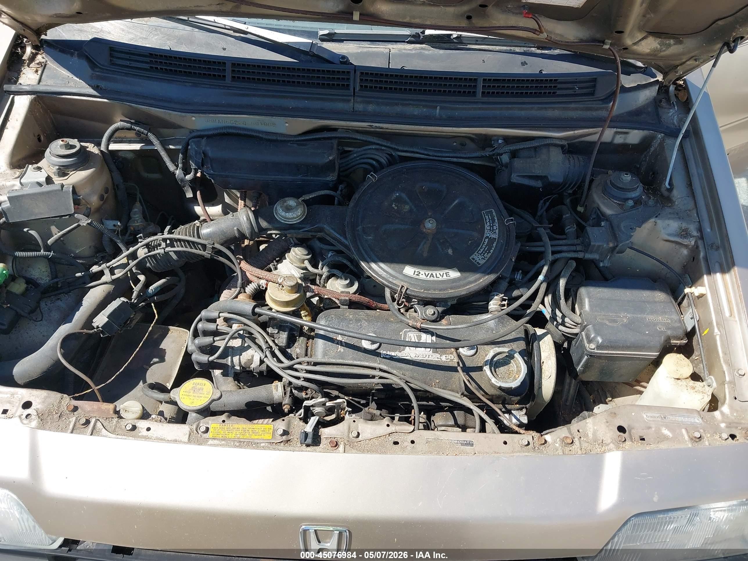 1986 Honda Civic 1500 Dx Beige vin: JHMAN5522GC001008