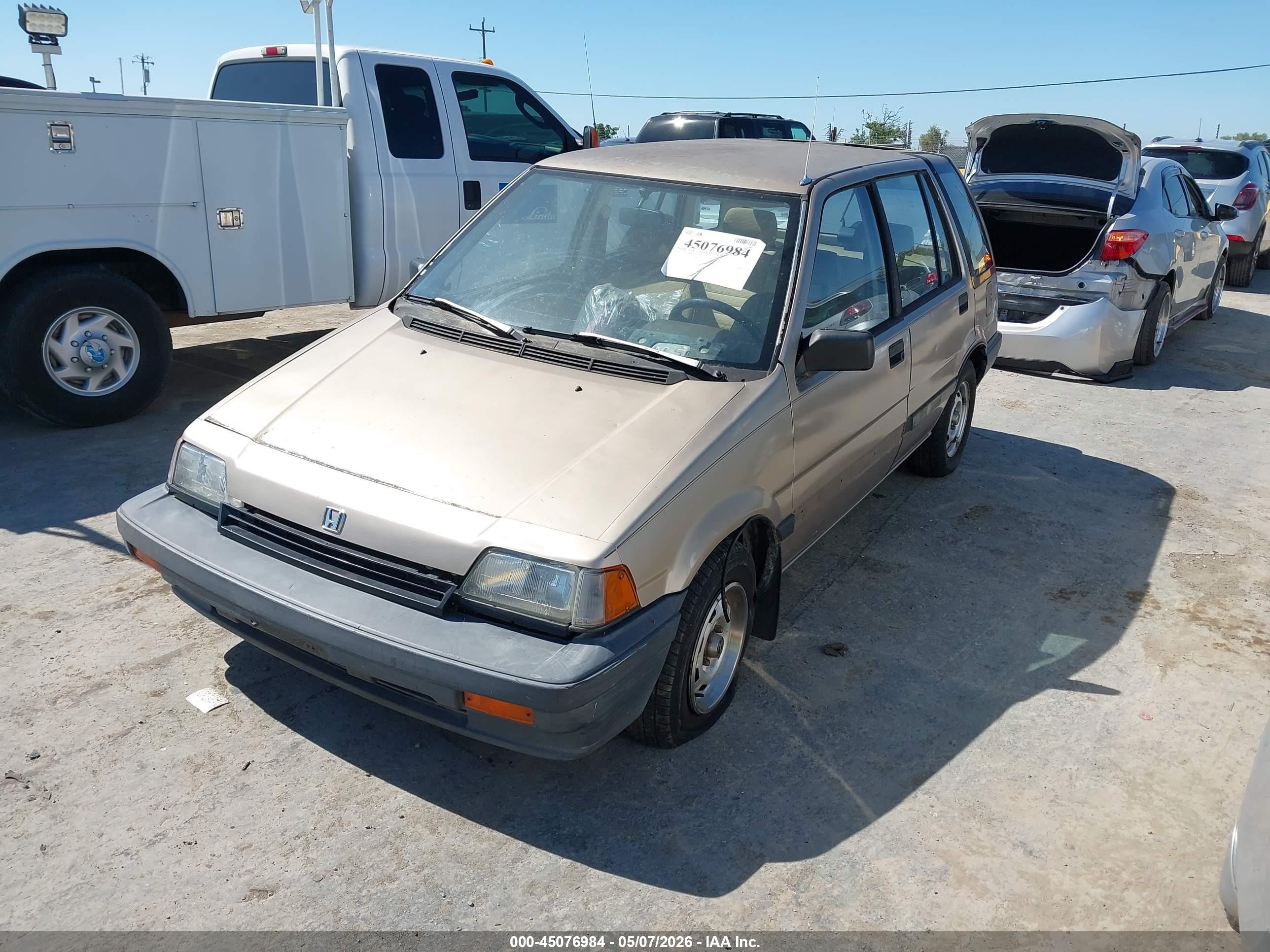 1986 Honda Civic 1500 Dx Beige vin: JHMAN5522GC001008