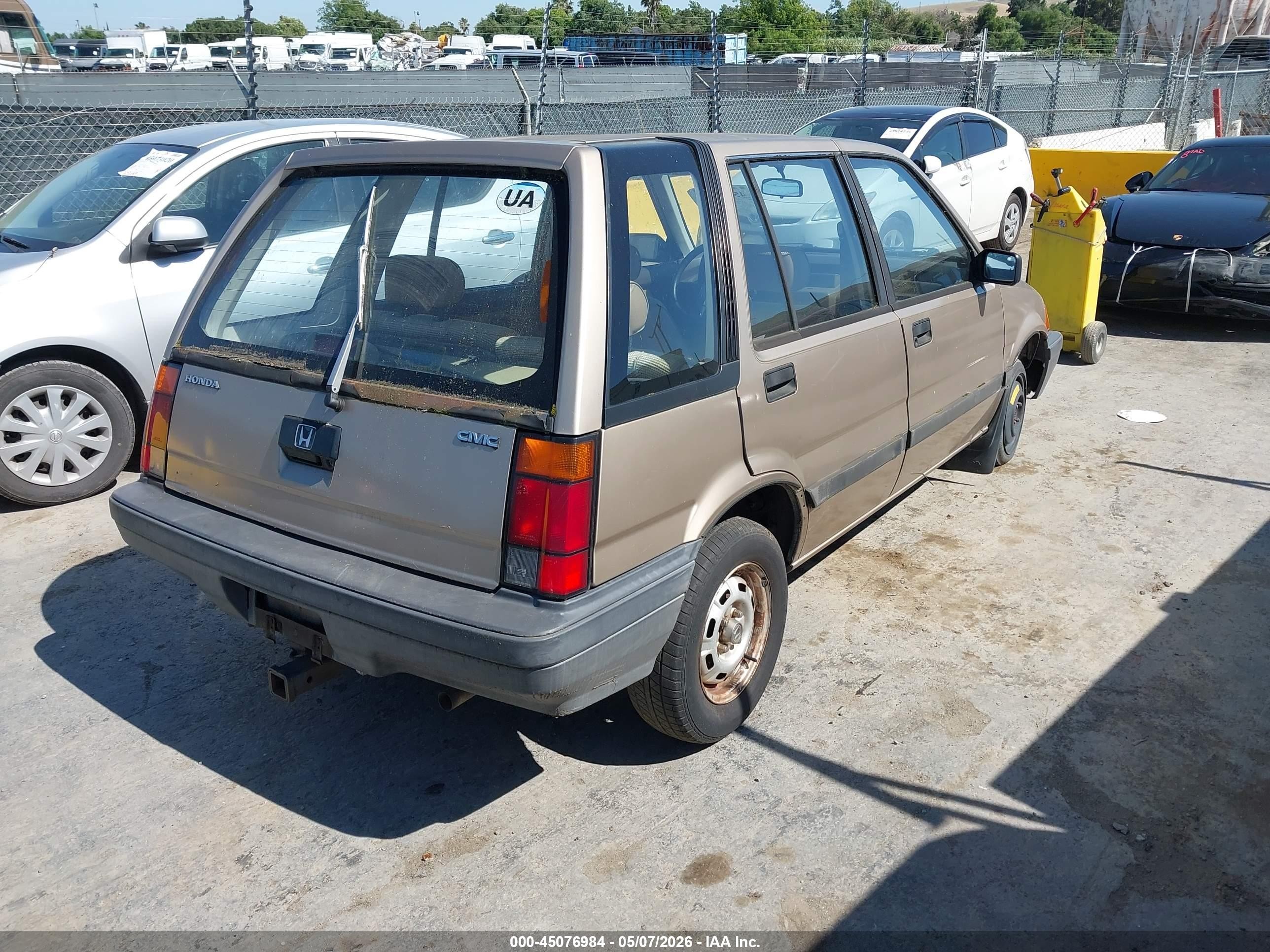 1986 Honda Civic 1500 Dx Beige vin: JHMAN5522GC001008