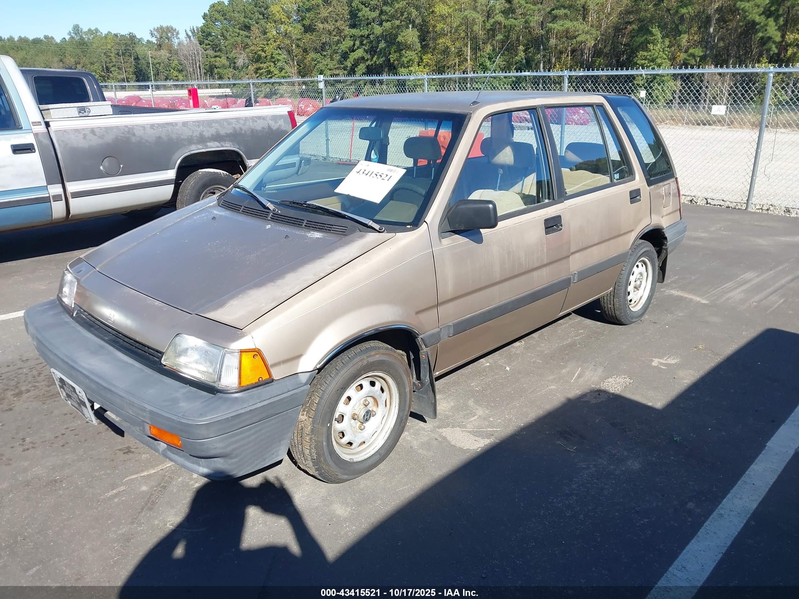 1986 Honda Civic 1500 Dx Gold vin: JHMAN752XGC007294